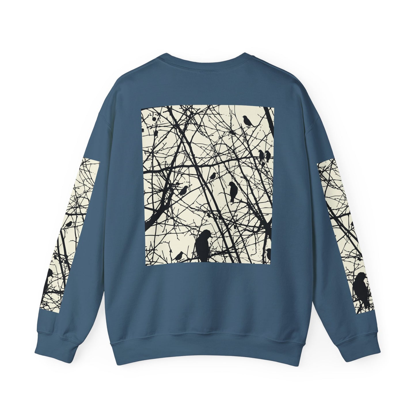 Nature-Inspired Unisex Crewneck Sweatshirt with Bird Print
