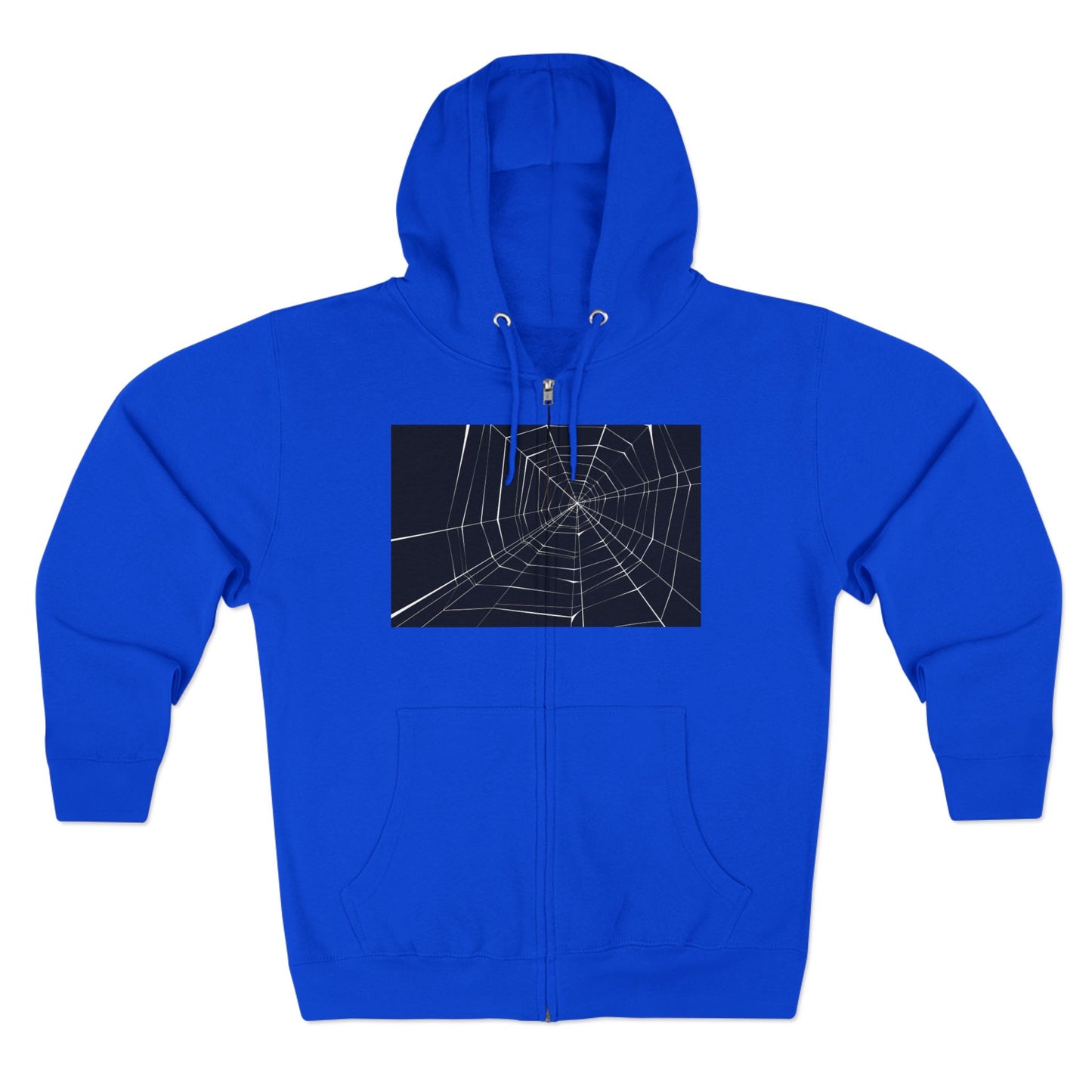 Sleek Spiderweb Unisex Zip Hoodie – Perfect for Halloween or Casual Wear
