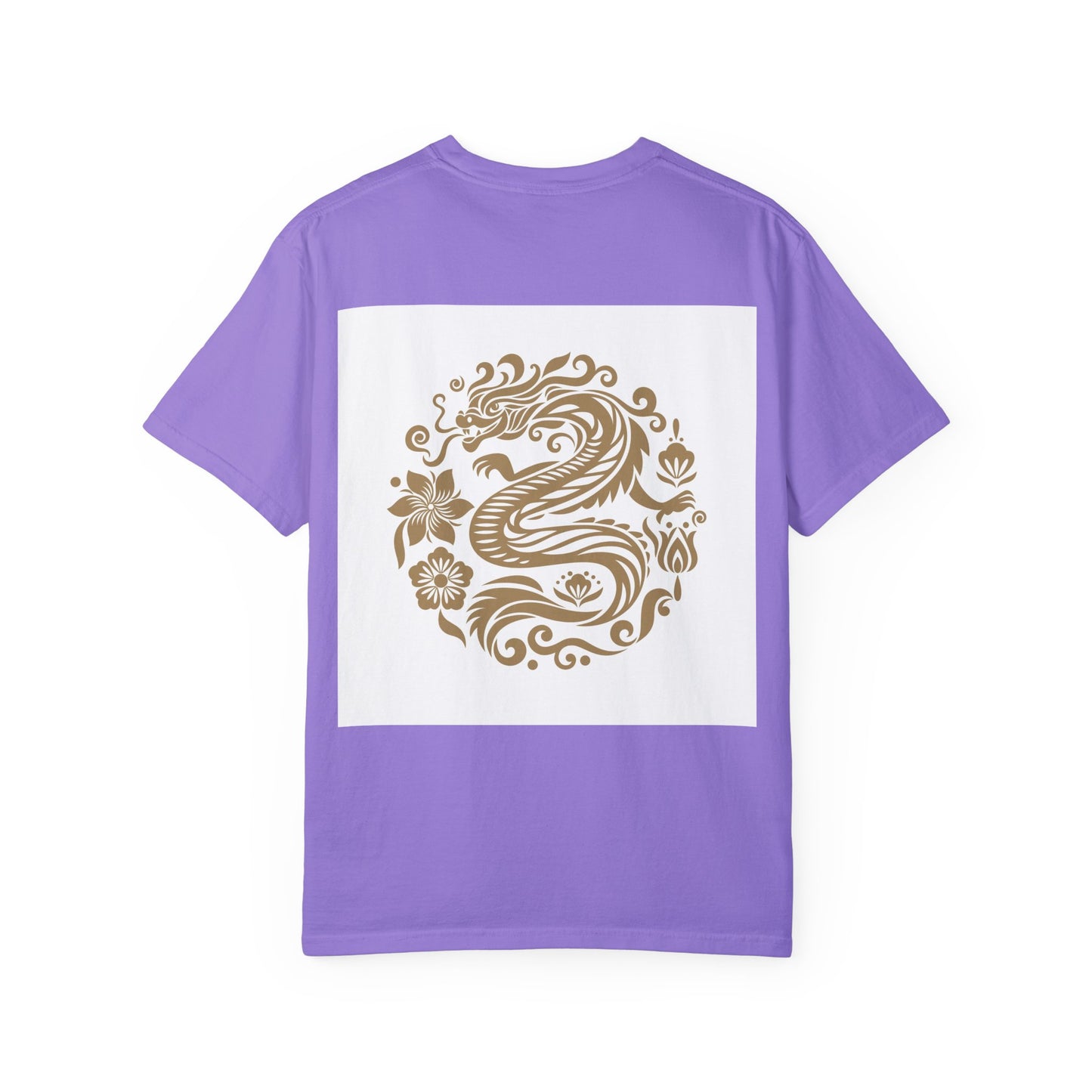 Garment-Dyed Dragon Graphic T-shirt for Nature Lovers