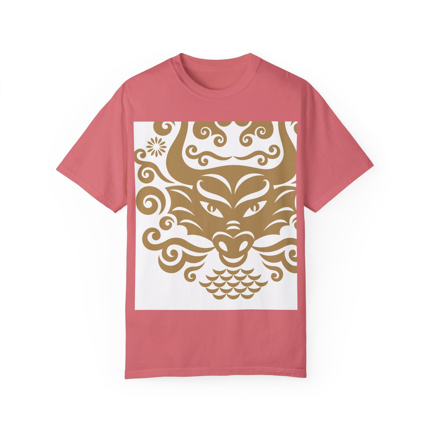 Garment-Dyed Dragon Graphic T-shirt for Nature Lovers
