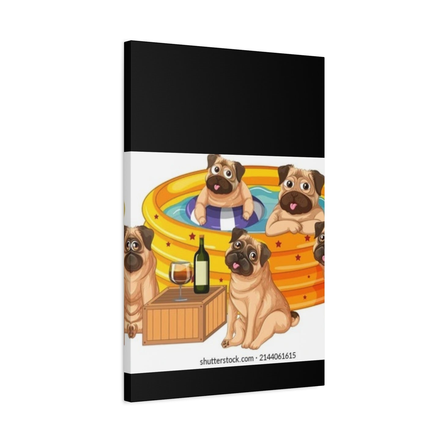Pug Pool Party Canvas Art - Fun Pet Decor