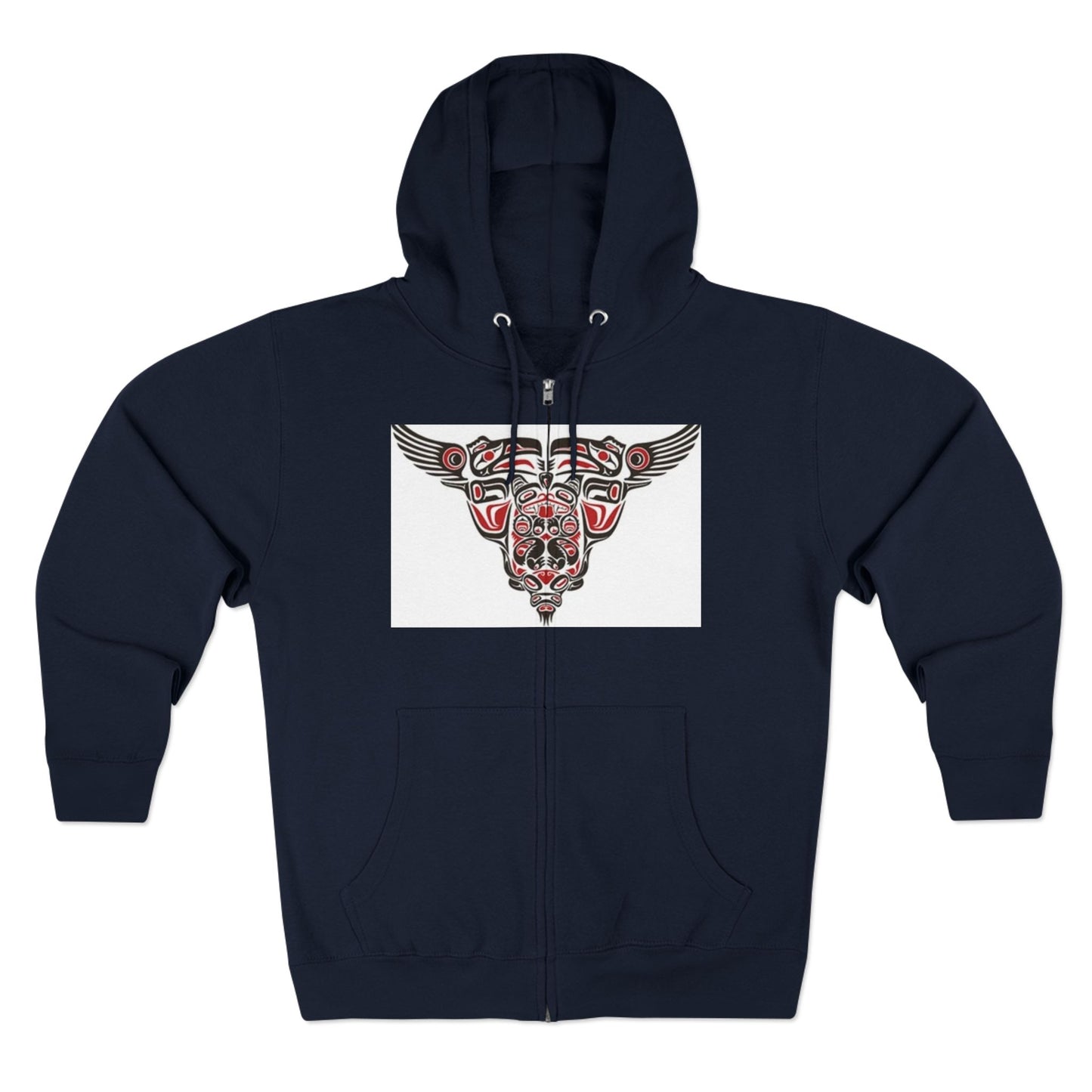 Artistic Tribal Unisex Zip Hoodie - Unique Modern Design