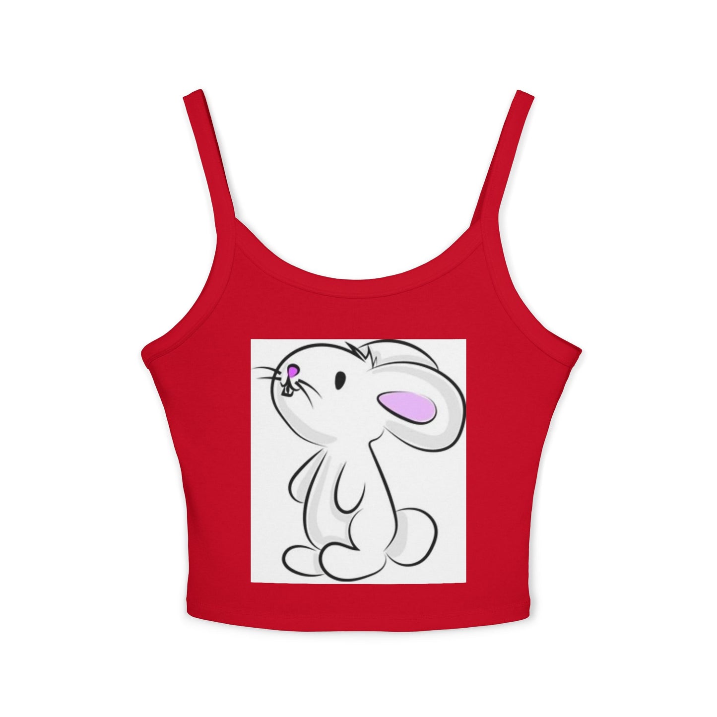 Cute Bunny Women's Spaghetti Strap Tank Top for Spring Fashion