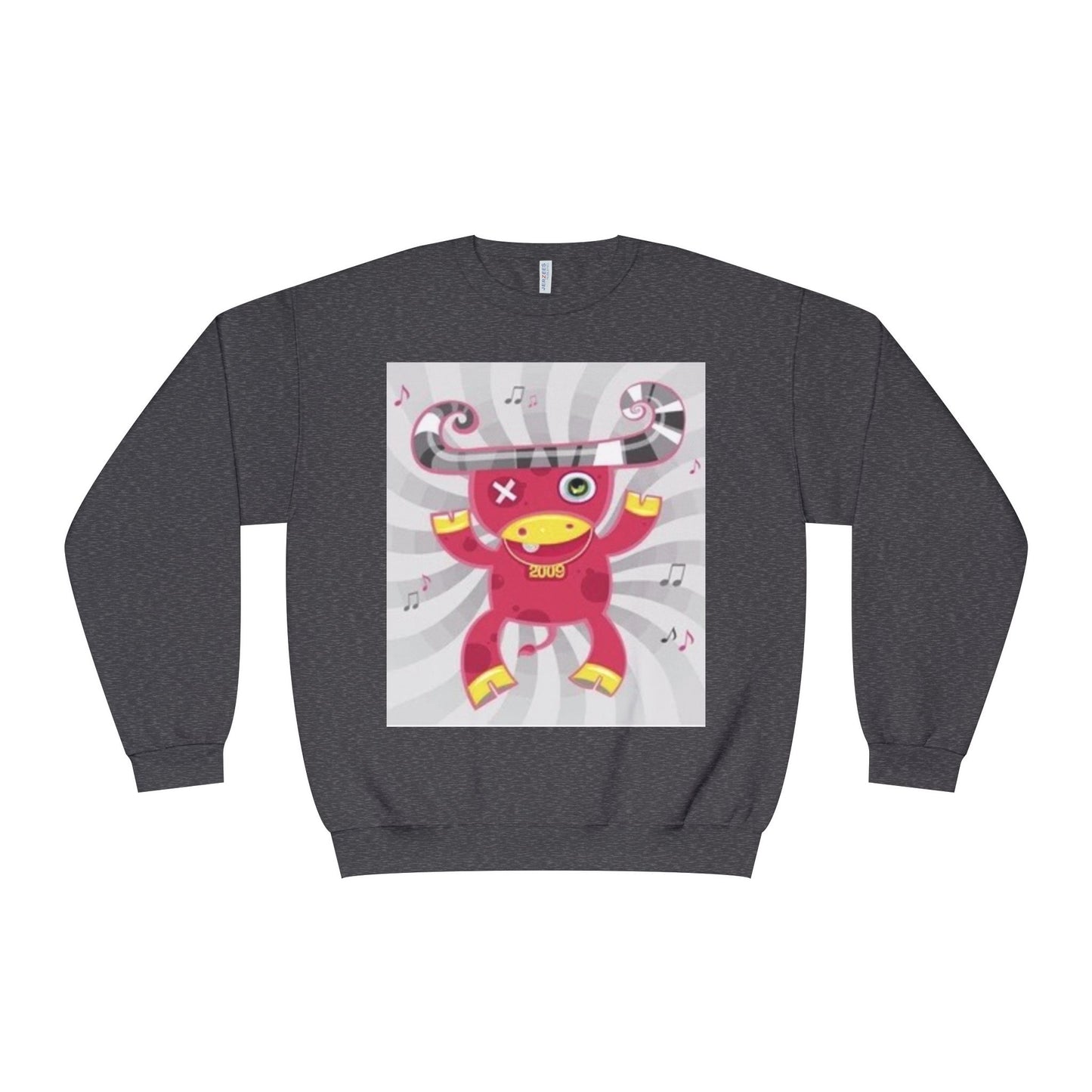 Fun Cartoon Monster Crewneck Sweatshirt - Unisex