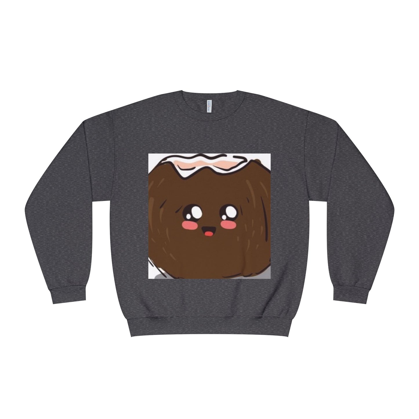 Cute Kawaii Coconut Crewneck Sweatshirt | Unisex Sweatshirt for Food Lovers