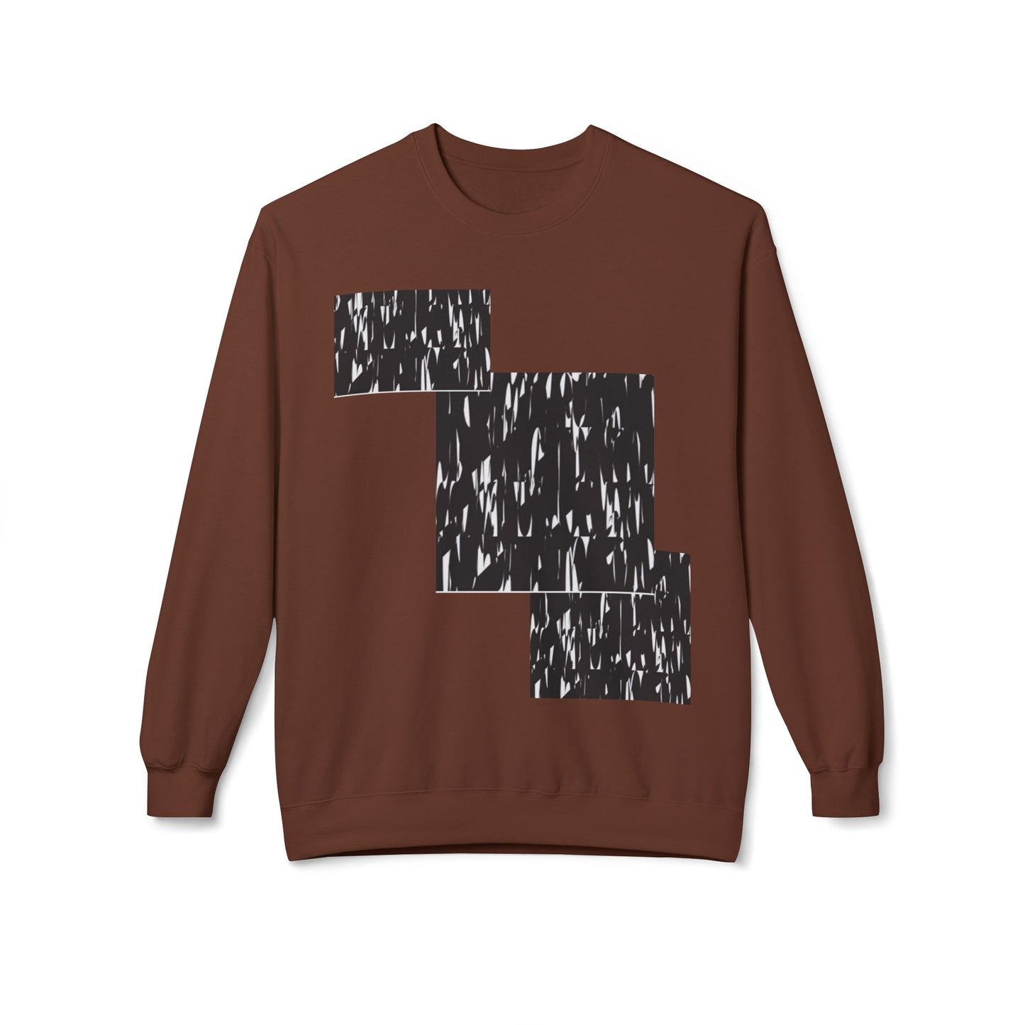 Modern Abstract Fleece Crewneck Sweatshirt - Cozy Unisex Apparel