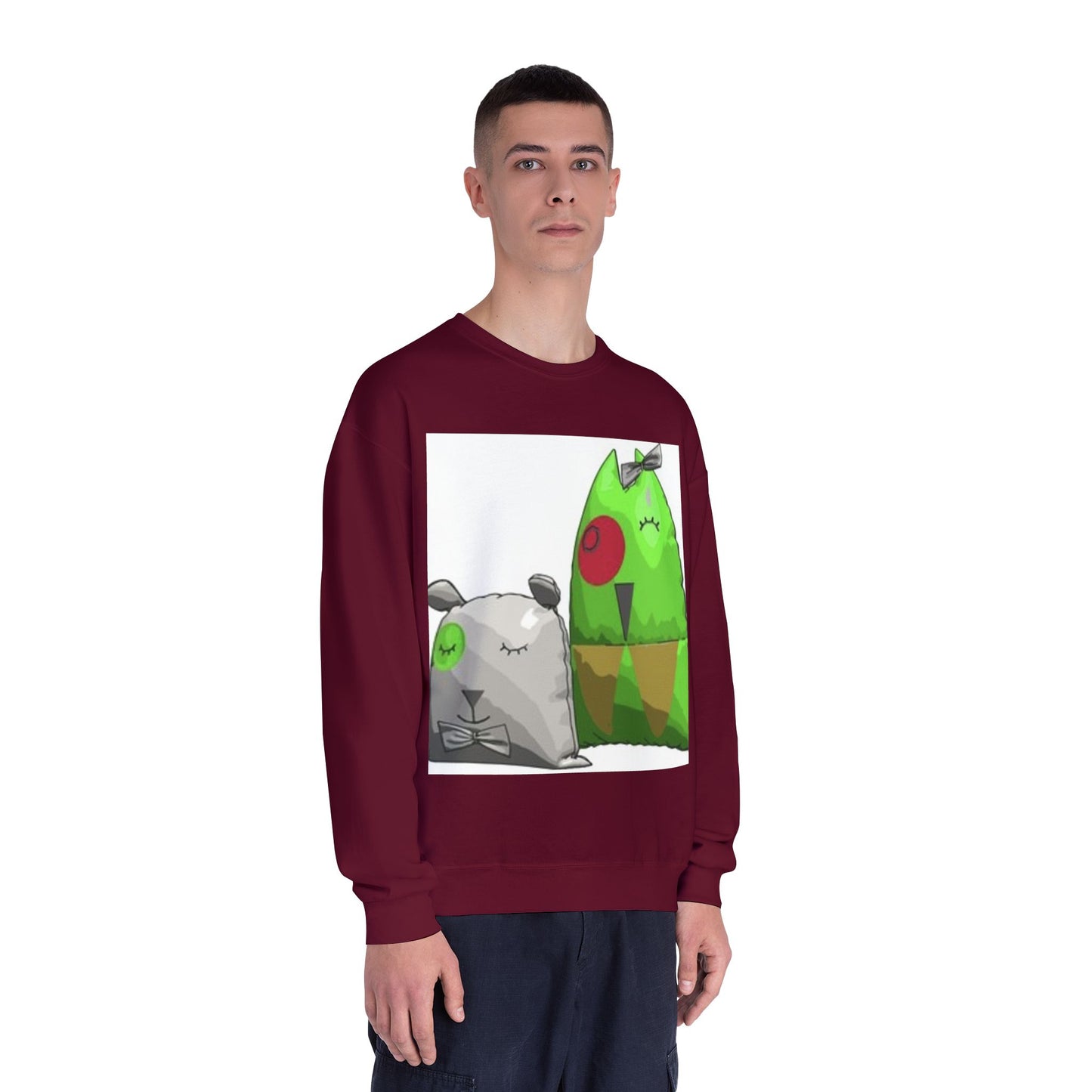 Cute Cartoon Monsters Unisex Crewneck Sweatshirt - Cozy Fun for All Ages