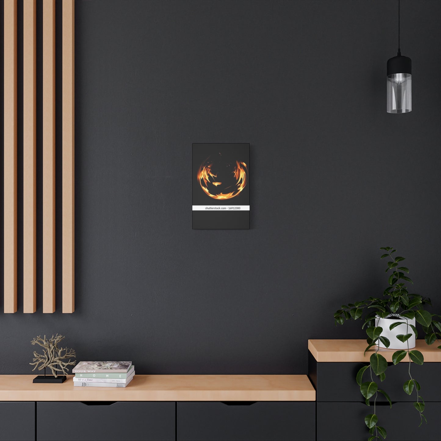 Fire Swirl Matte Canvas Art - Stretched 1.25" Gallery Wrap