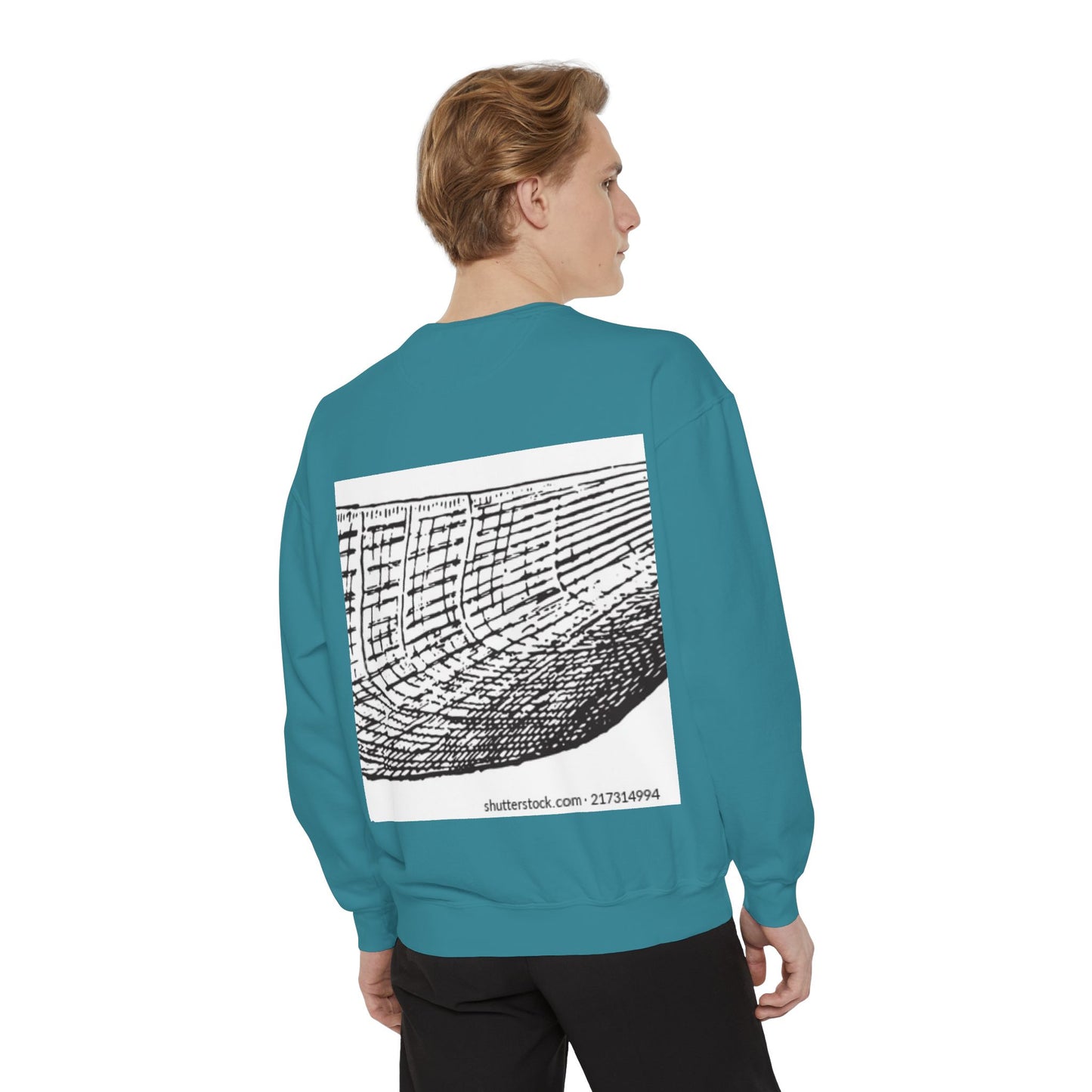 Graphic Unisex Garment-Dyed Sweatshirt | Nautical Design for Ocean Lovers