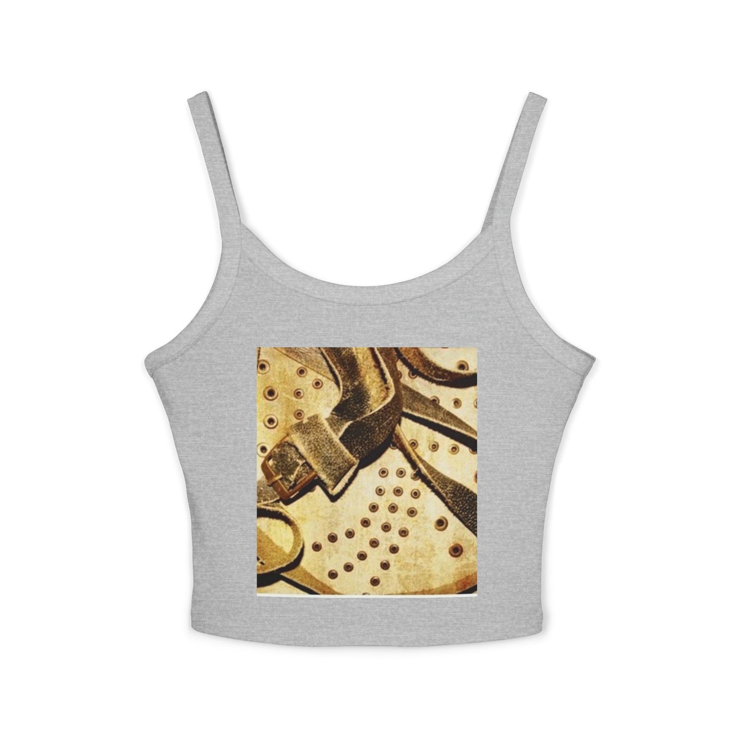 Artistic Women's Spaghetti Strap Tank Top - Stylish Summer Wear