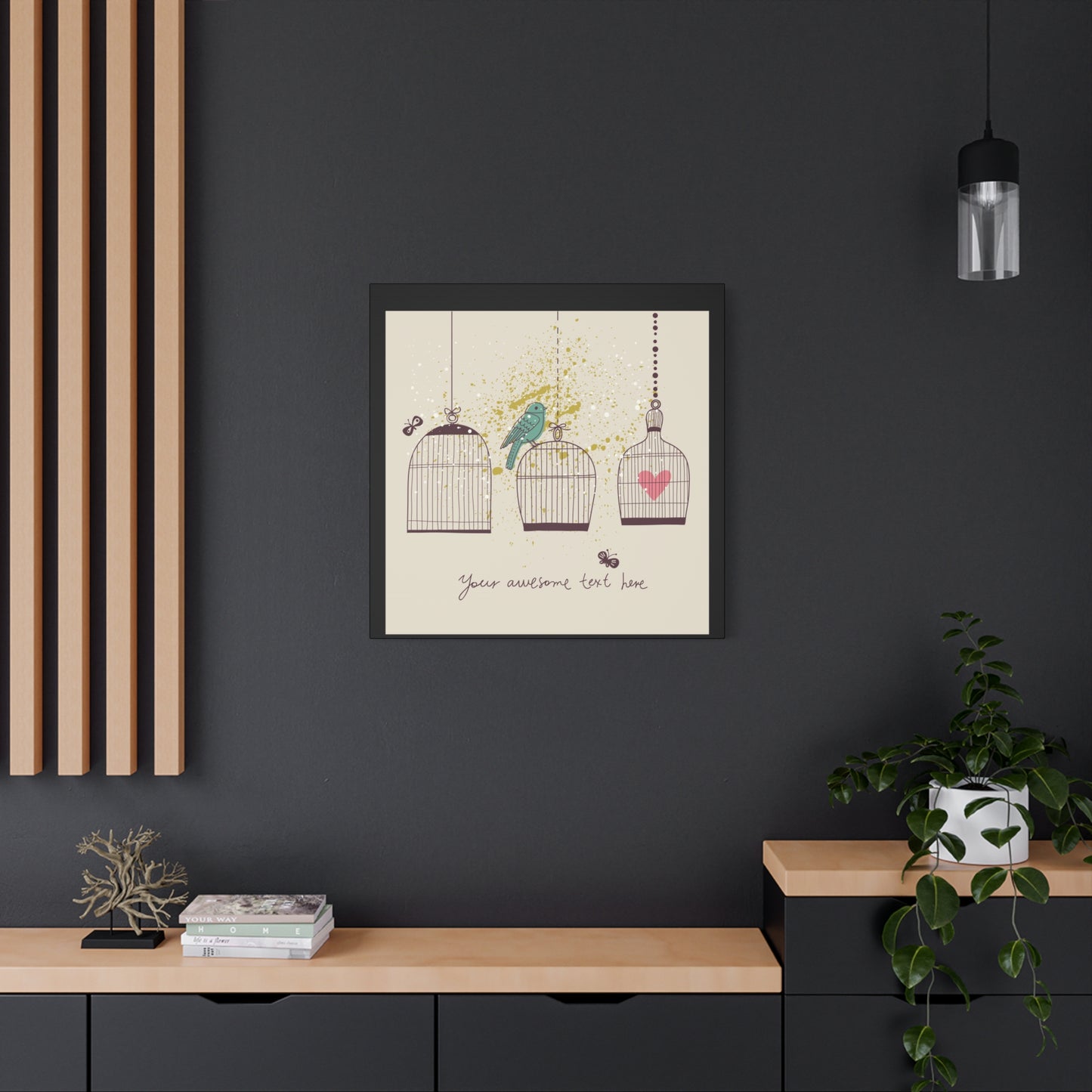 Whimsical Birdcage Canvas Wall Art - Personalized Home Decor