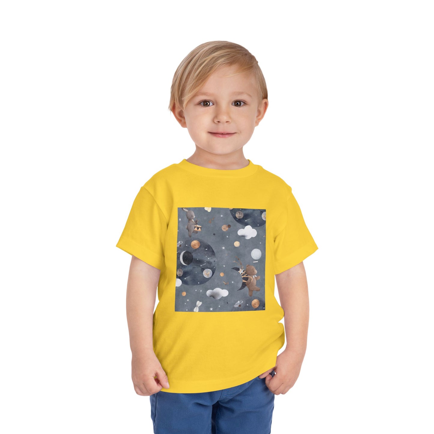 Cosmic Adventure Toddler Tee - Fun Space-Themed Short Sleeve Shirt for Kids