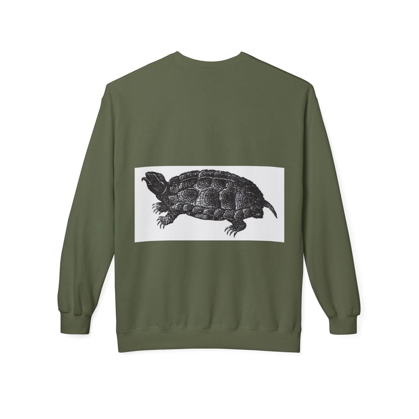Turtle Design Unisex Fleece Crewneck Sweatshirt - Chill Vibes, Perfect Gift for Nature Lovers