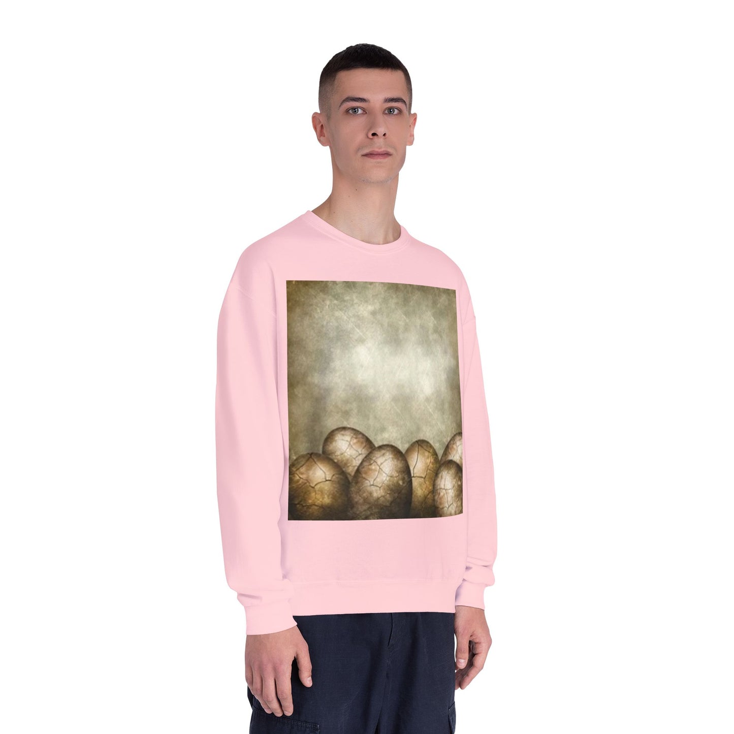 Cozy Vintage Egg Design Crewneck Sweatshirt