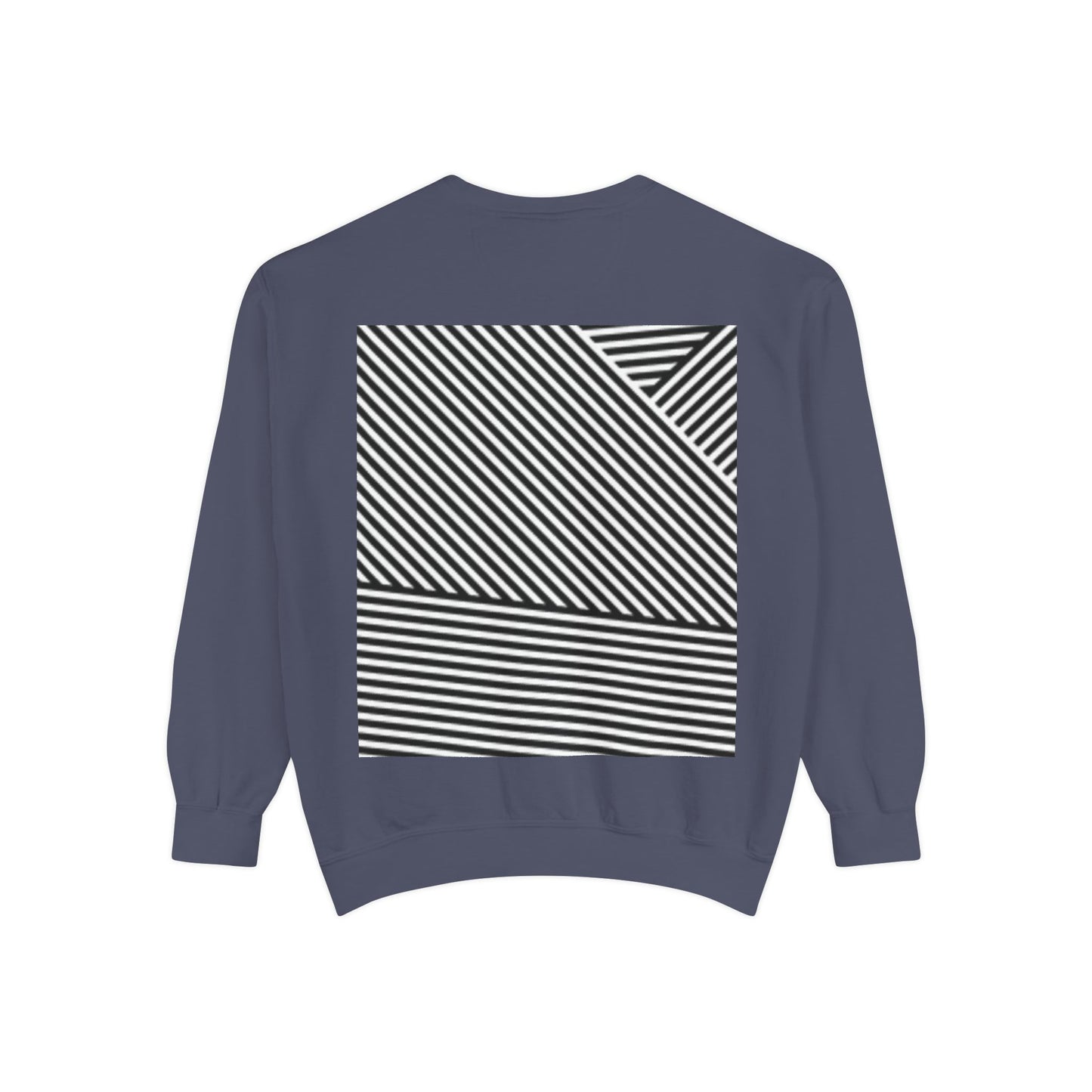 Unique Unisex Garment-Dyed Sweatshirt with Intricate Graphic Design