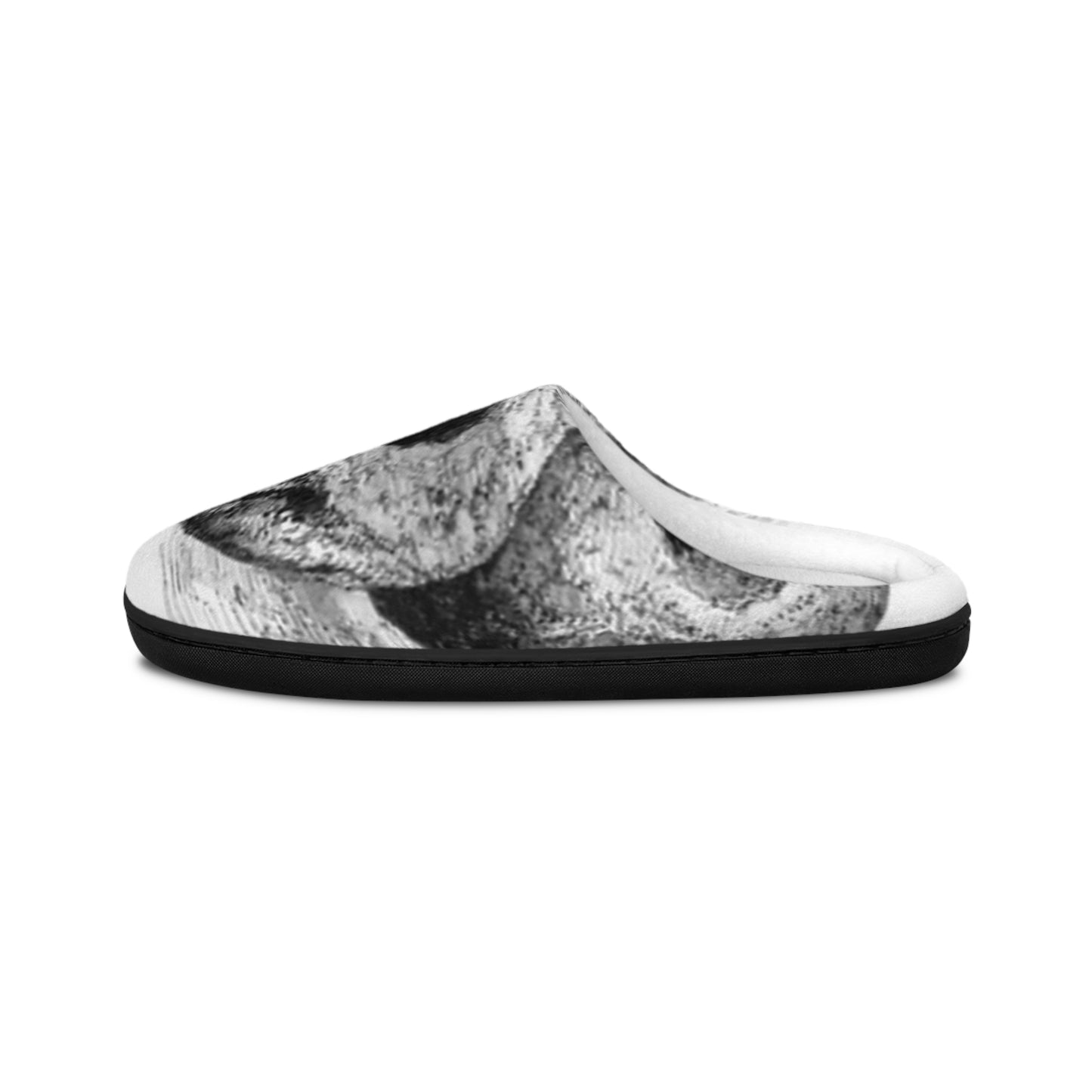 Cozy Black & White Men's Indoor Slippers - Comfortable Home Footwear