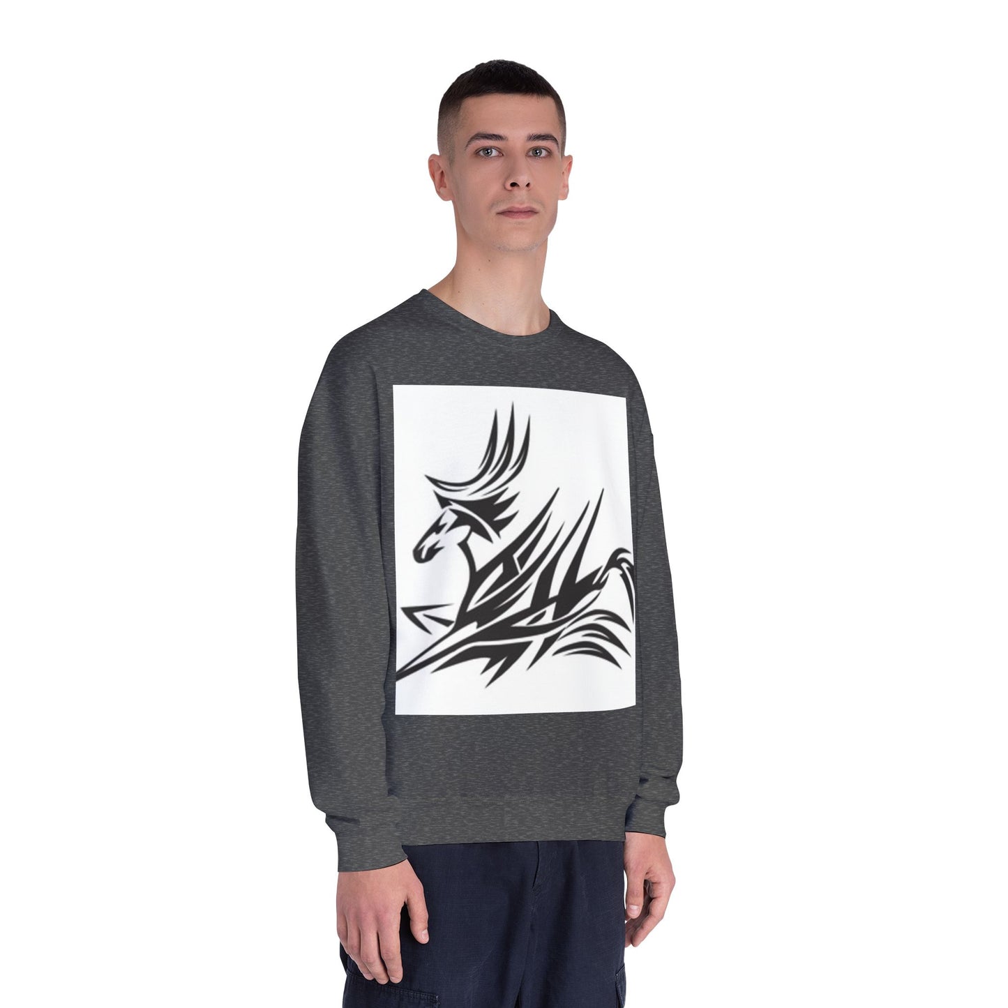 Trendy Tribal Design Unisex Crewneck Sweatshirt - Perfect for Casual Wear & Gifting