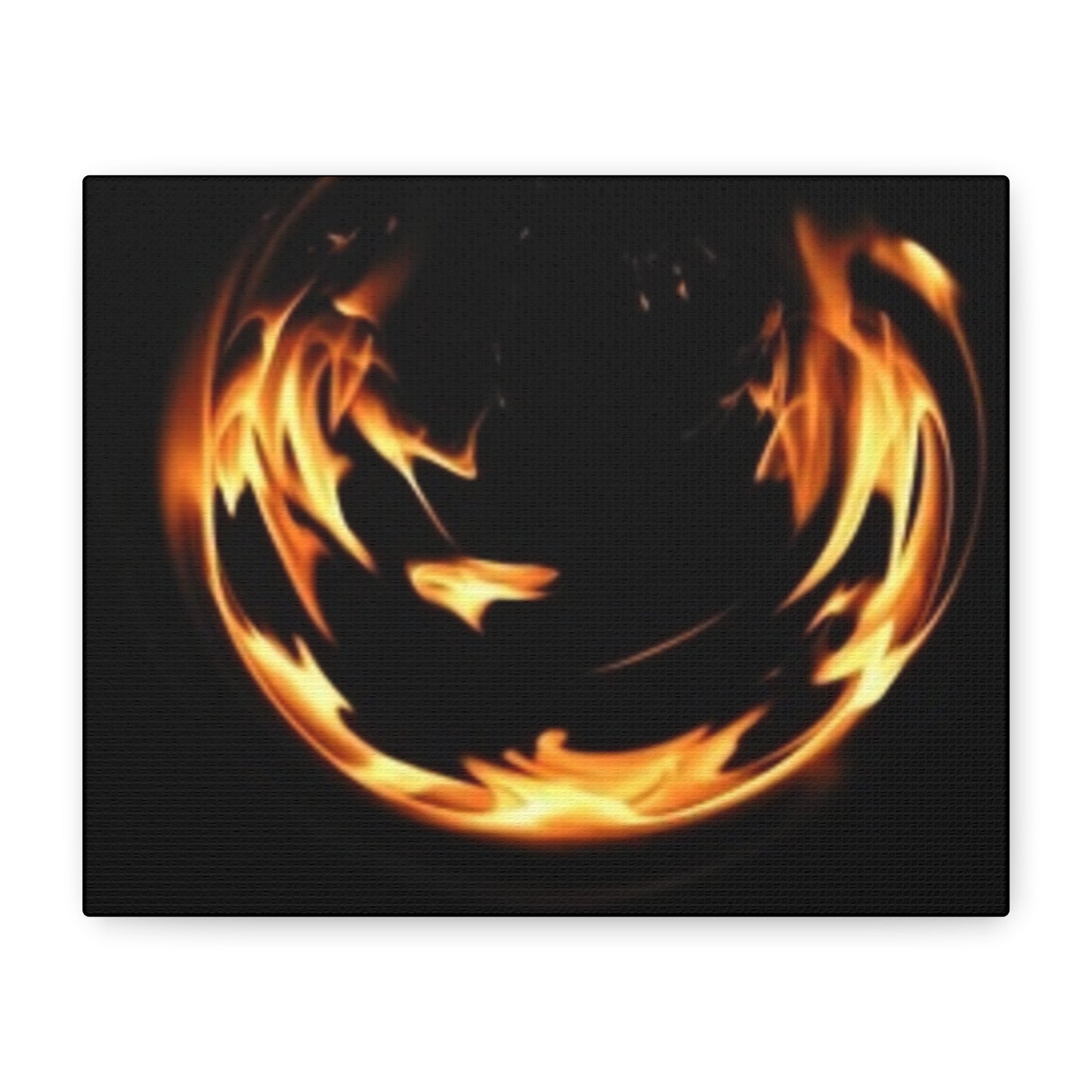 Fire Swirl Matte Canvas Art - Stretched 1.25" Gallery Wrap