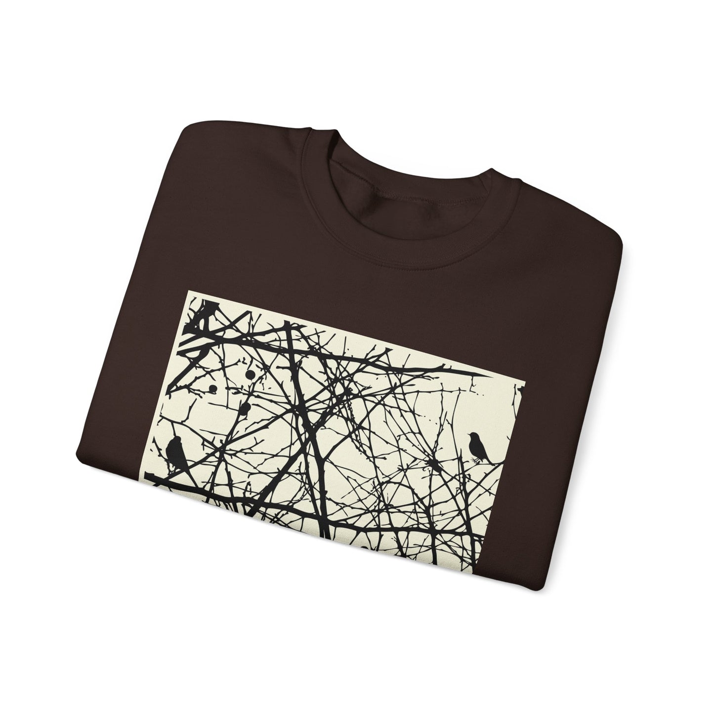 Nature-Inspired Unisex Crewneck Sweatshirt with Bird Print
