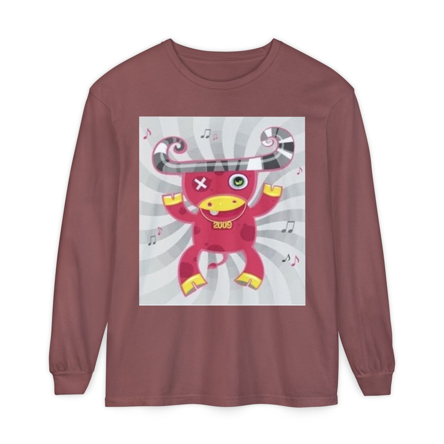 Fun & Quirky Graphic Long Sleeve T-Shirt - Perfect for Music Lovers