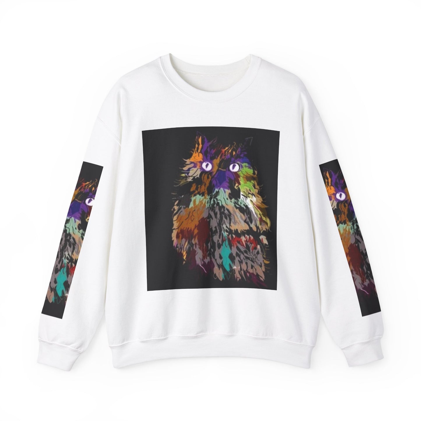 Colorful Owl Crewneck Sweatshirt - Unisex Heavy Blend™ - Cozy Art Wear for Animal Lovers