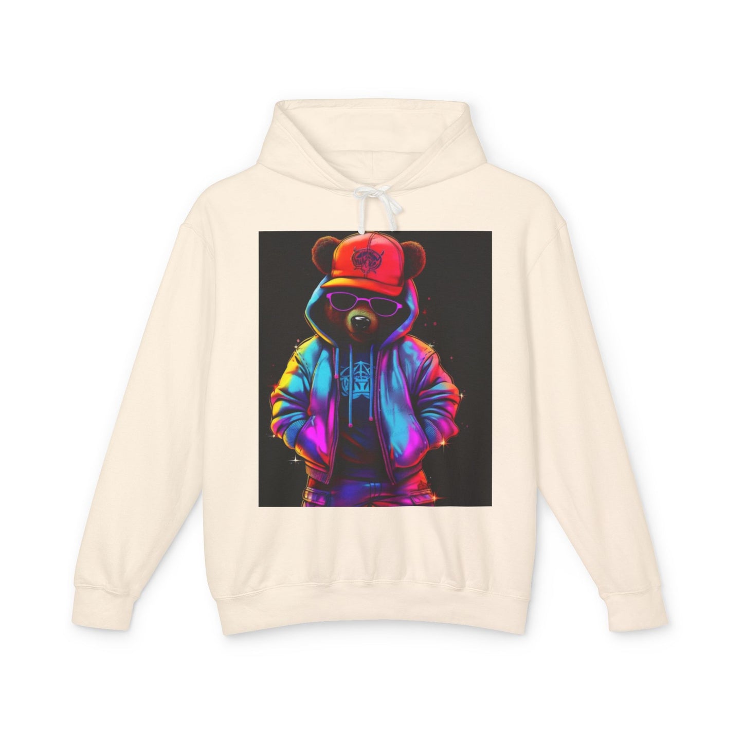 Urban Bear Graphic Hoodie - Unisex Lightweight Sweatshirt