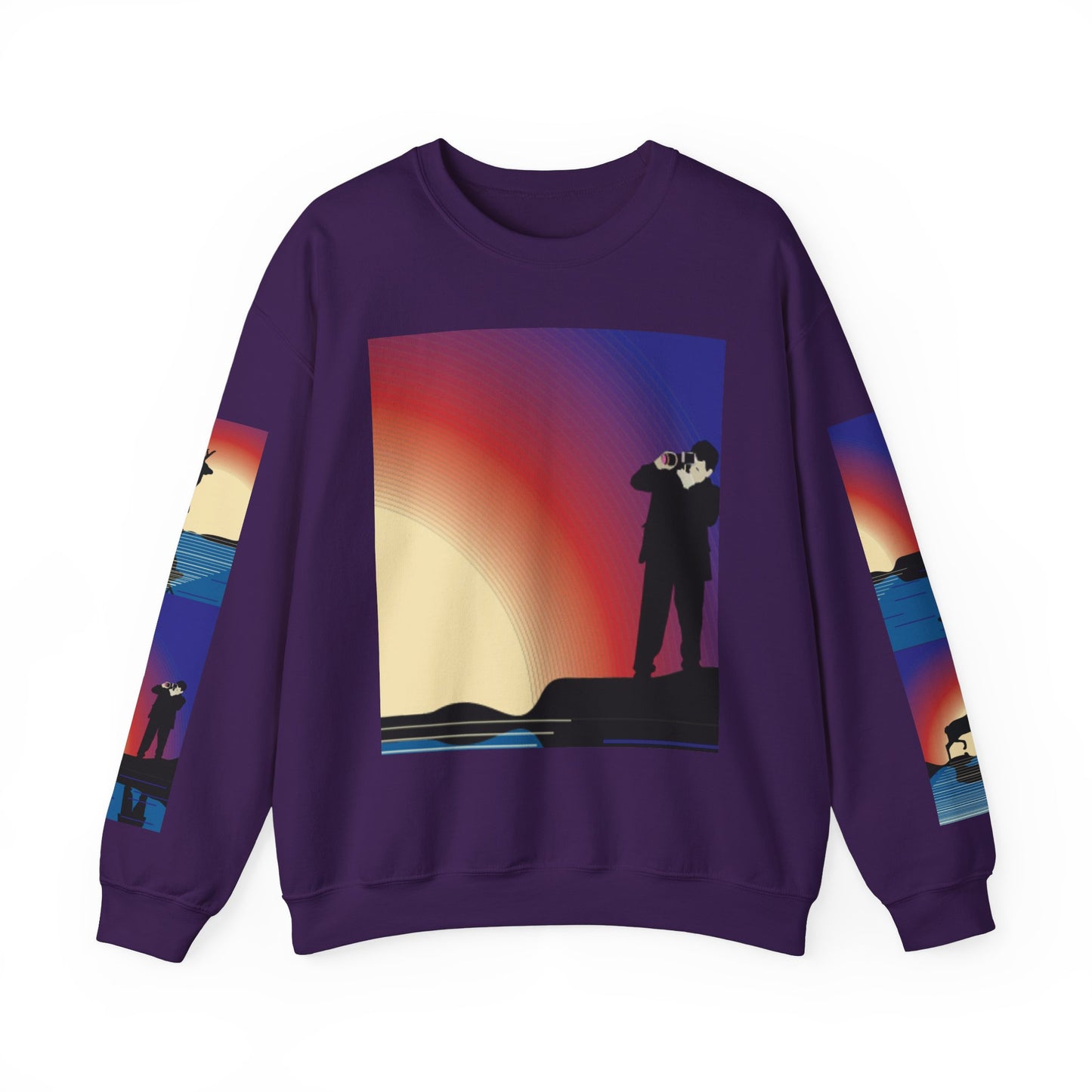 Vibrant Deer Sunset Unisex Crewneck Sweatshirt