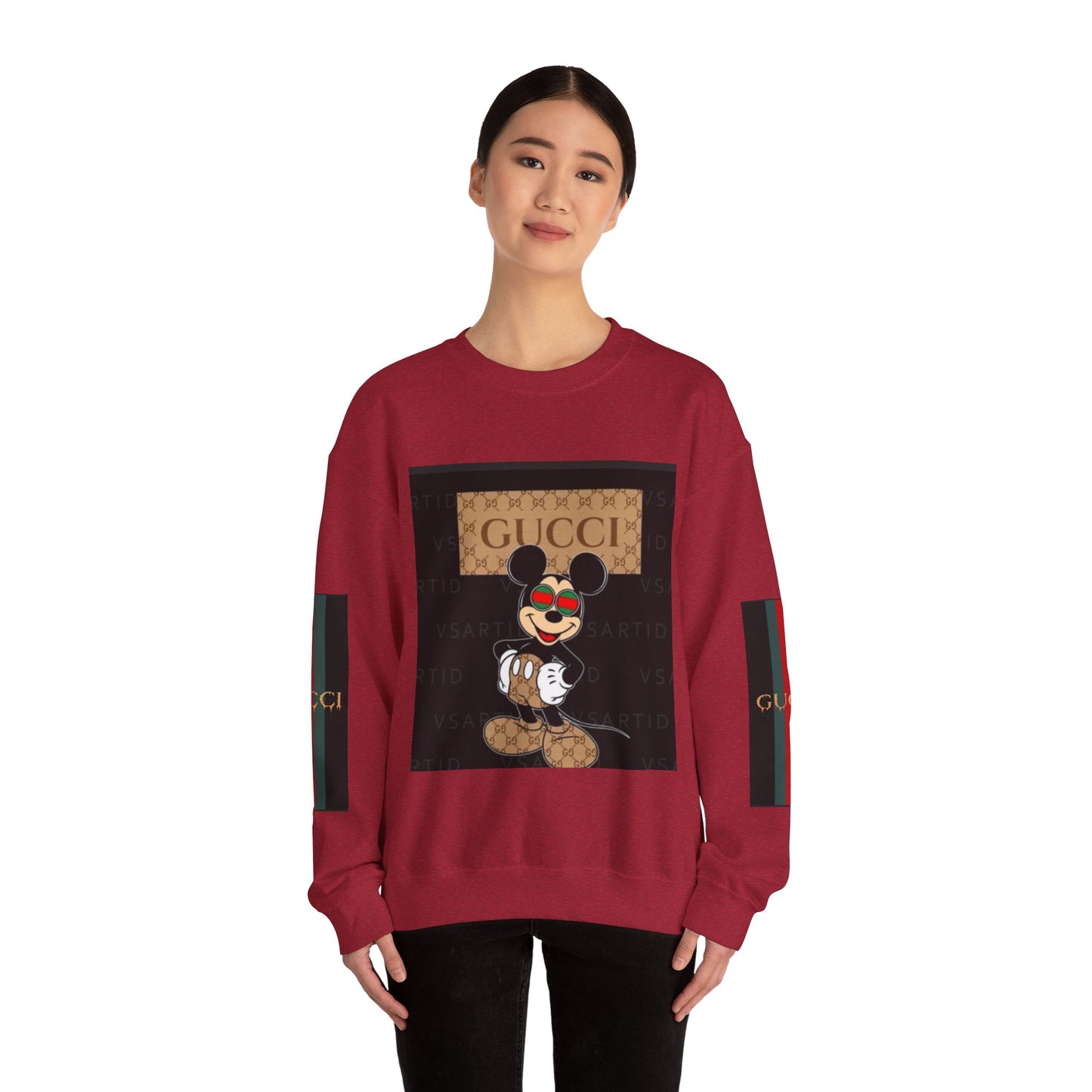 Gucci-Inspired Mickey Mouse Unisex Heavy Blend™ Crewneck Sweatshirt