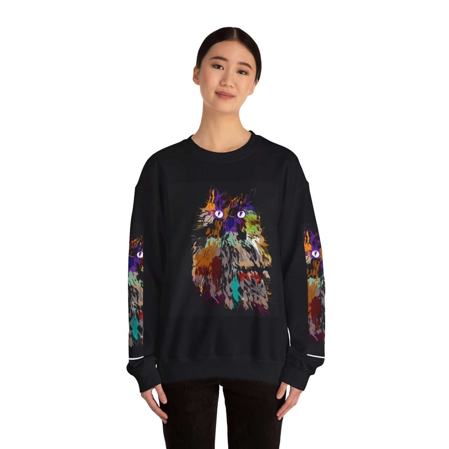 Colorful Owl Crewneck Sweatshirt - Unisex Heavy Blend™ - Cozy Art Wear for Animal Lovers
