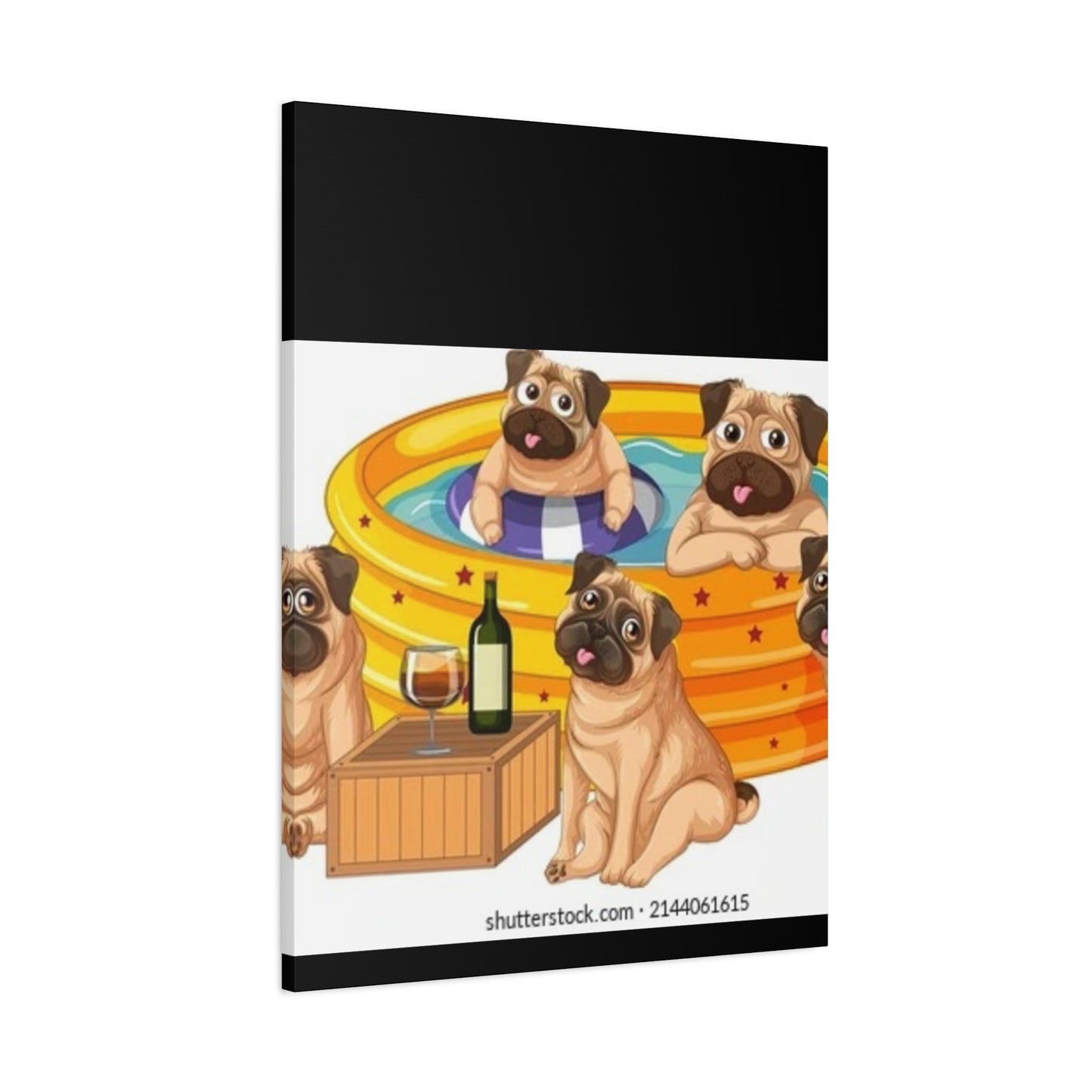 Pug Pool Party Canvas Art - Fun Pet Decor
