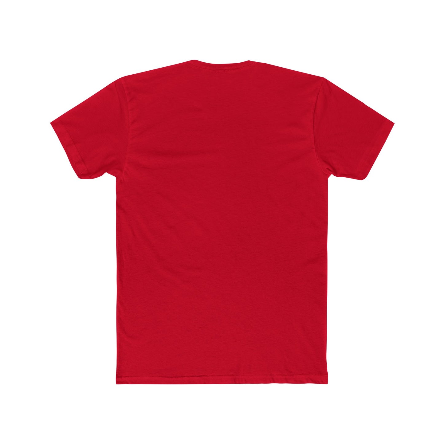 Unisex Cotton Crew Tee - Edgy Red Abstract Design