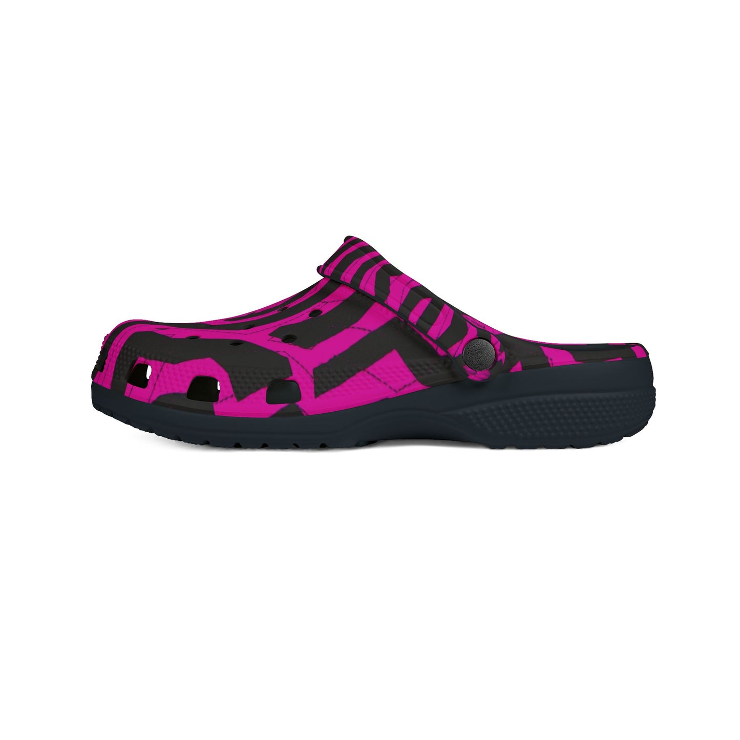 Trendy Pink Zebra Clogs - EVA Foam Rubber Shoes for Comfort & Style