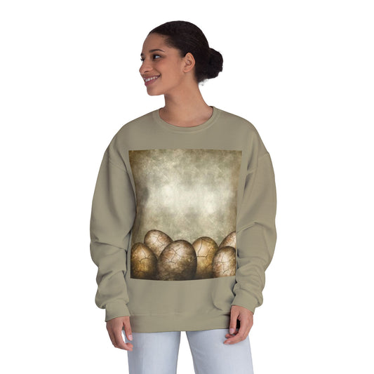 Cozy Vintage Egg Design Crewneck Sweatshirt