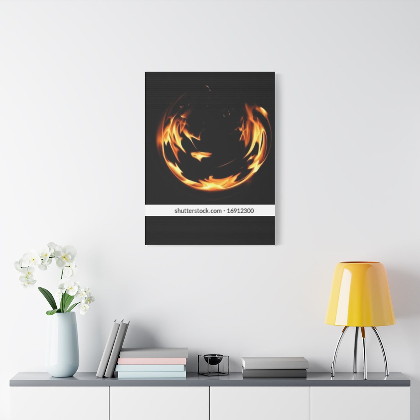 Fire Swirl Matte Canvas Art - Stretched 1.25" Gallery Wrap