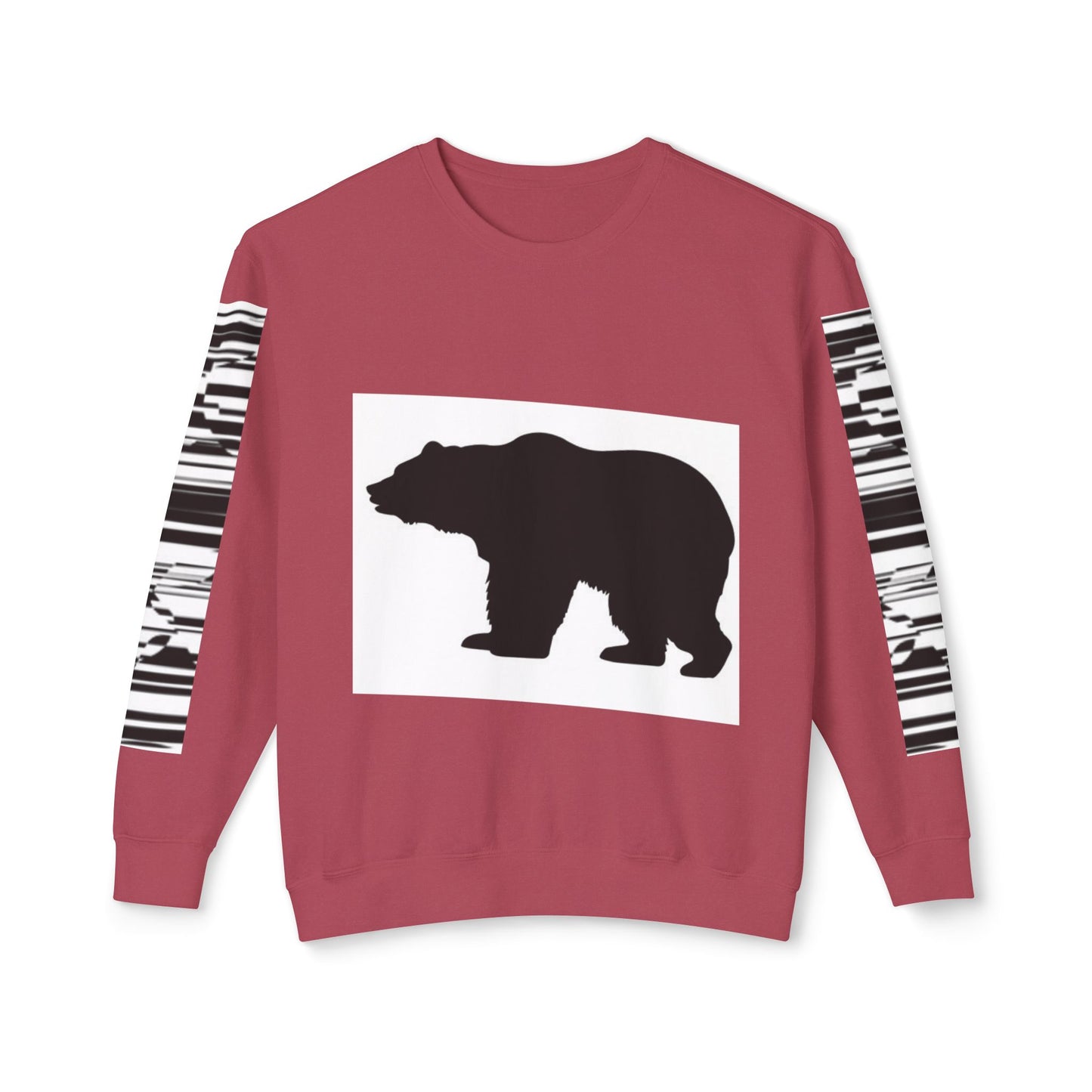 Stylish Bear Graphic Unisex Lightweight Crewneck Sweatshirt