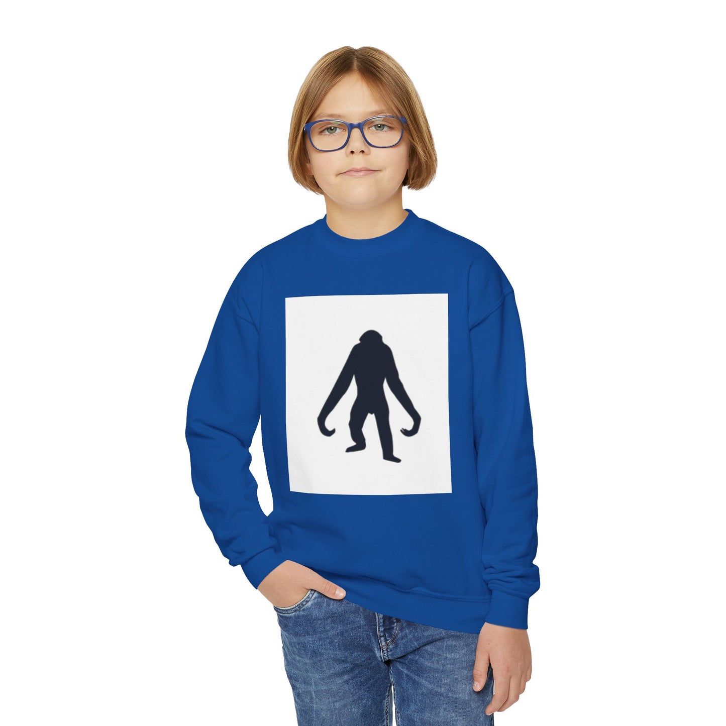 Beach Vibes Youth Crewneck Sweatshirt with Tropical Design