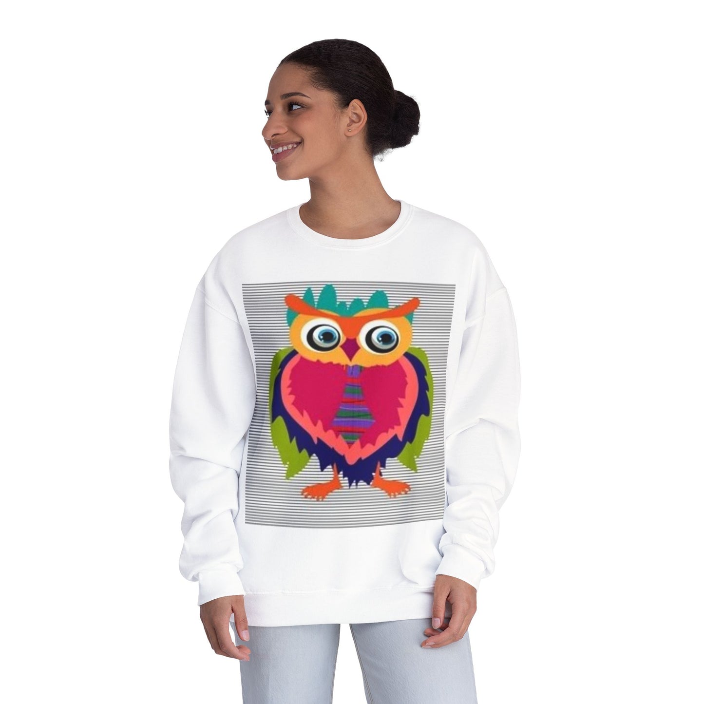 Colorful Owl Sweatshirt - Unisex Crewneck