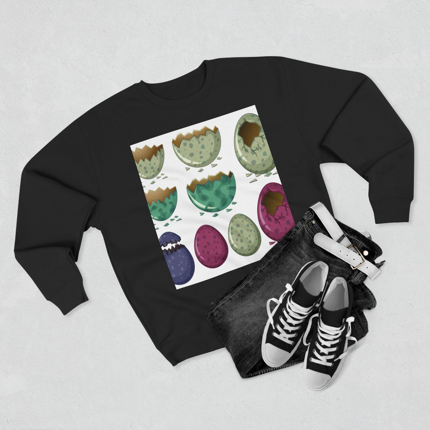 Whimsical Dinosaur Egg Unisex Crewneck Sweatshirt
