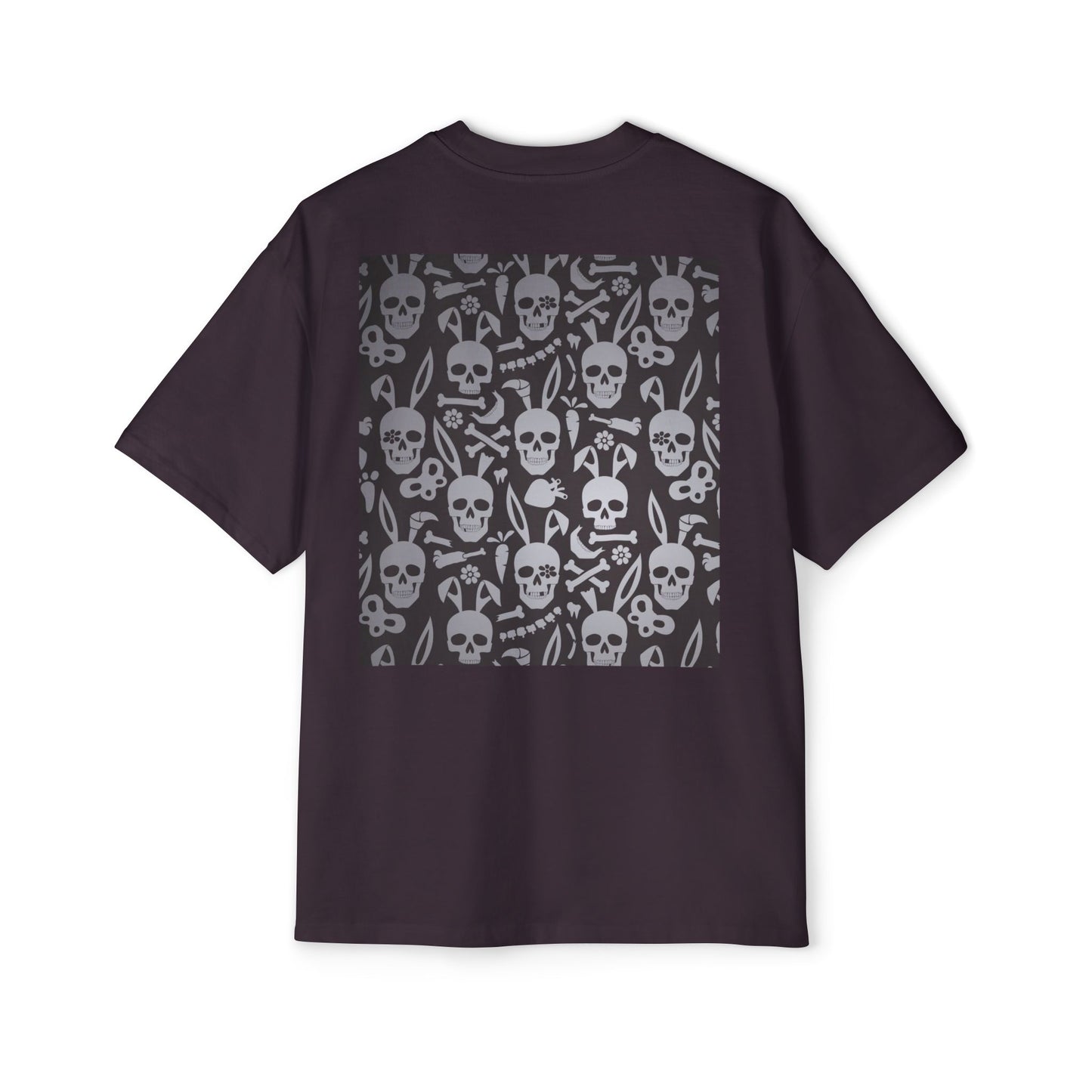 Men's Heavy Oversized Tee - Bold Eagle and Skull Print