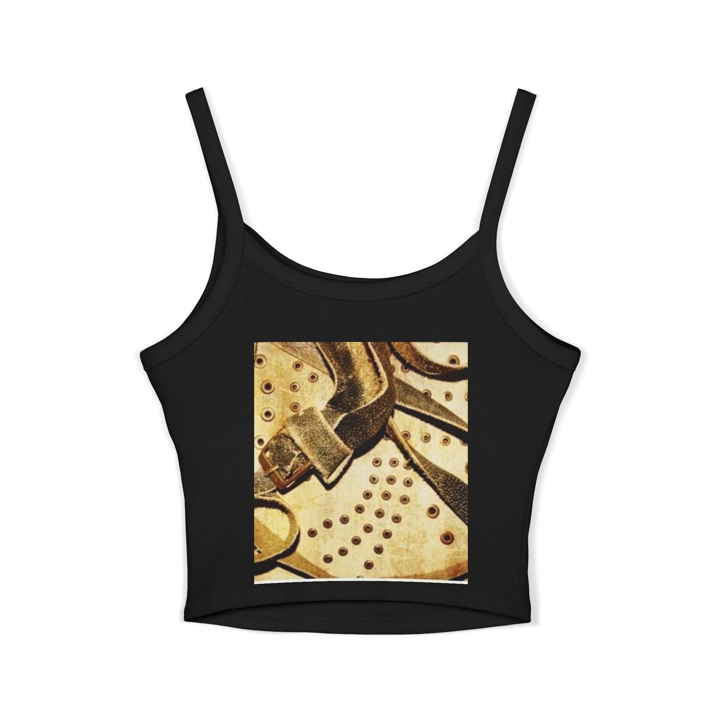 Artistic Women's Spaghetti Strap Tank Top - Stylish Summer Wear
