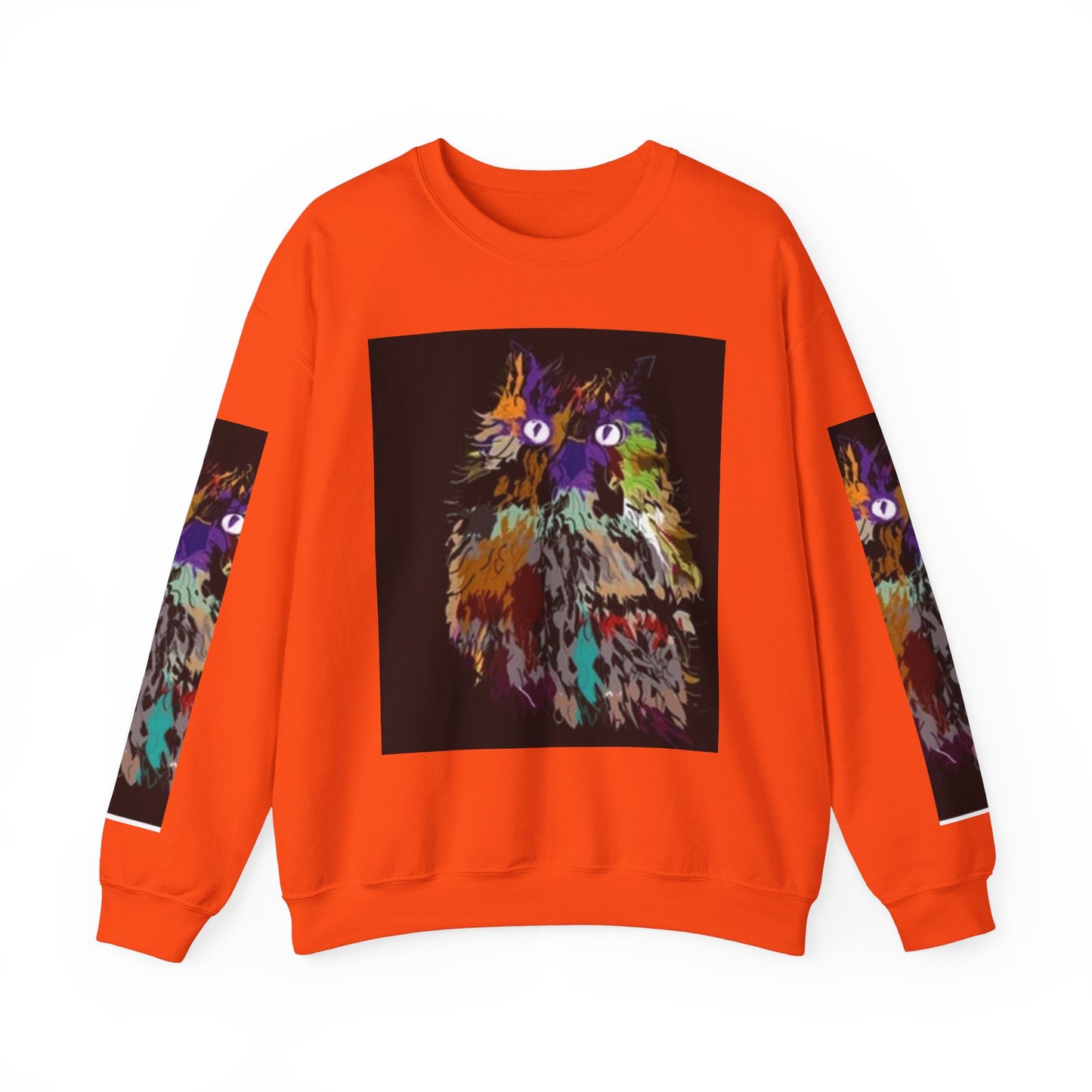 Colorful Owl Crewneck Sweatshirt - Unisex Heavy Blend™ - Cozy Art Wear for Animal Lovers