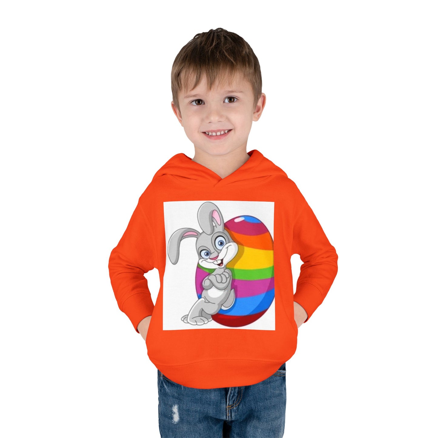 Colorful Easter Bunny Toddler Pullover Hoodie