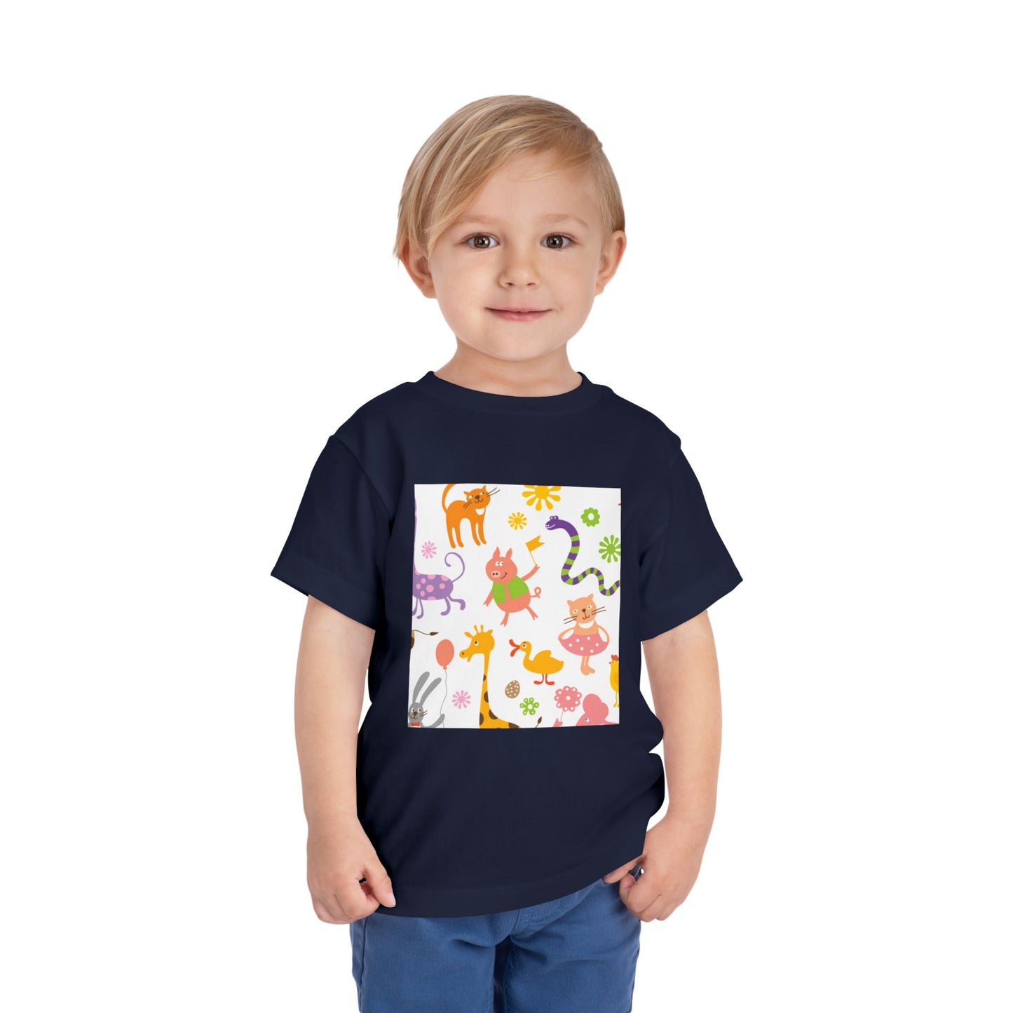 Playful Toddler Tee with Fun Animal Prints