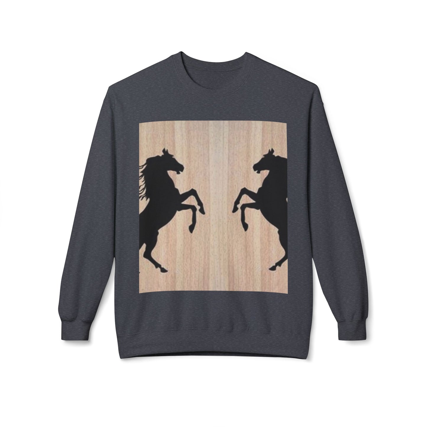 Equestrian Silhouette Fleece Sweatshirt - Perfect for Horse Lovers