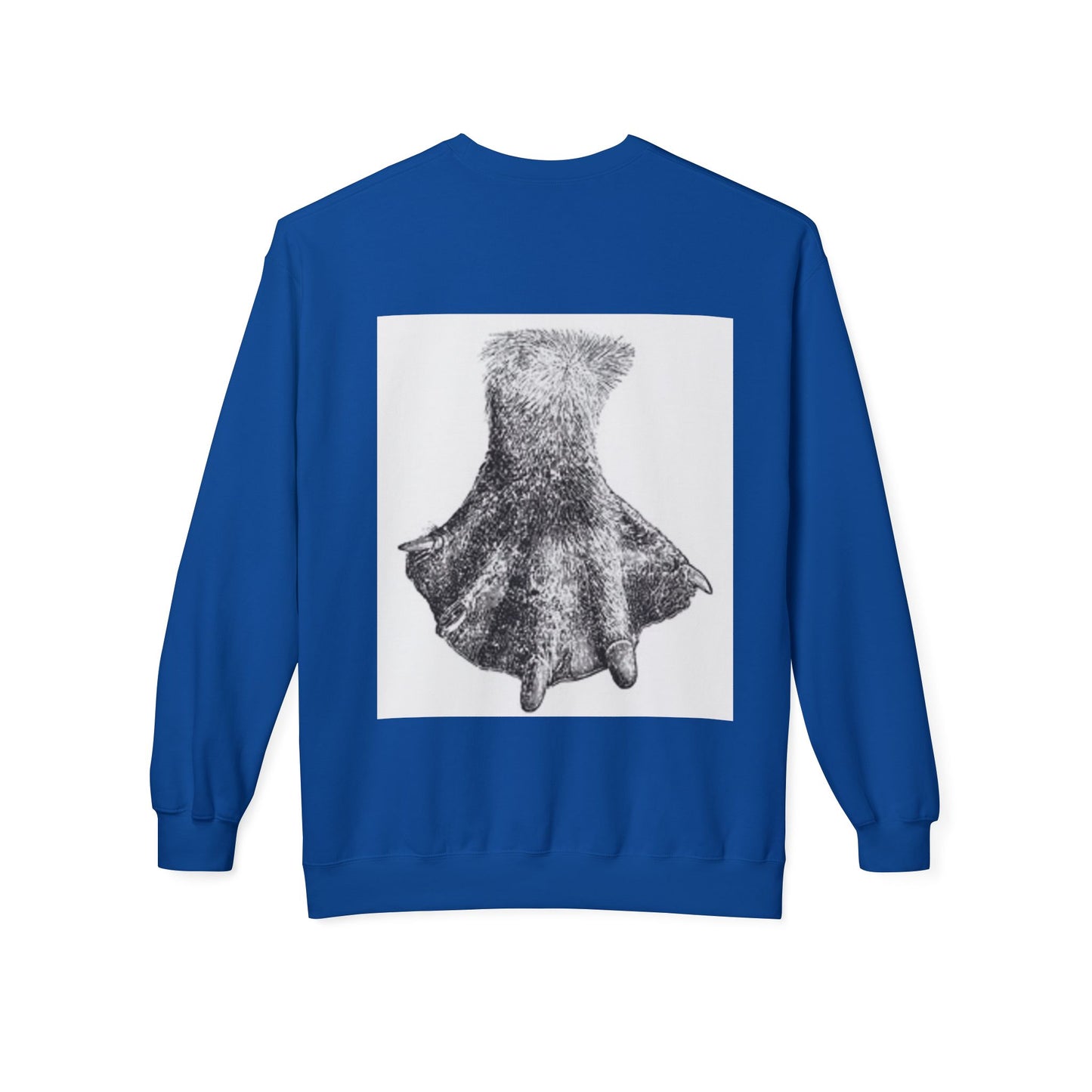 Artistic Fleece Crewneck Sweatshirt with Unique Dress Design