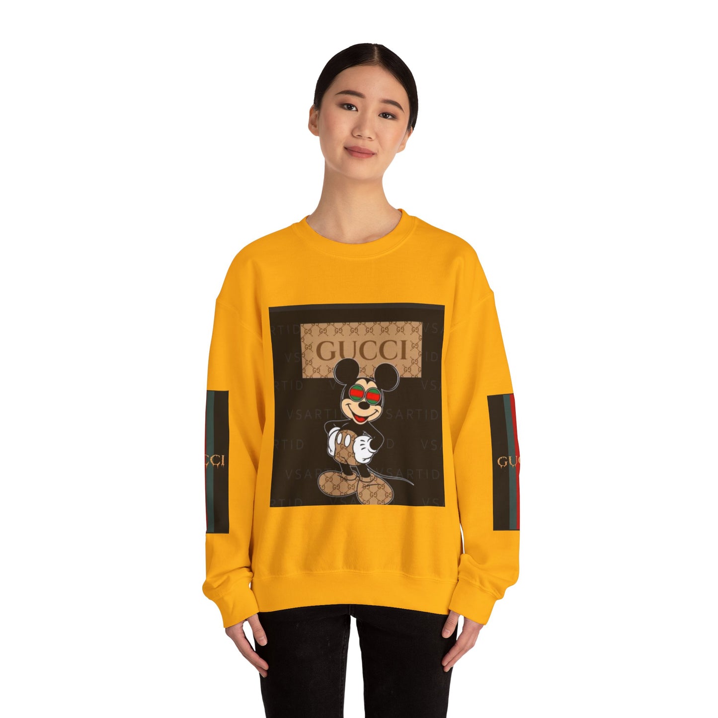 Gucci-Inspired Mickey Mouse Unisex Heavy Blend™ Crewneck Sweatshirt