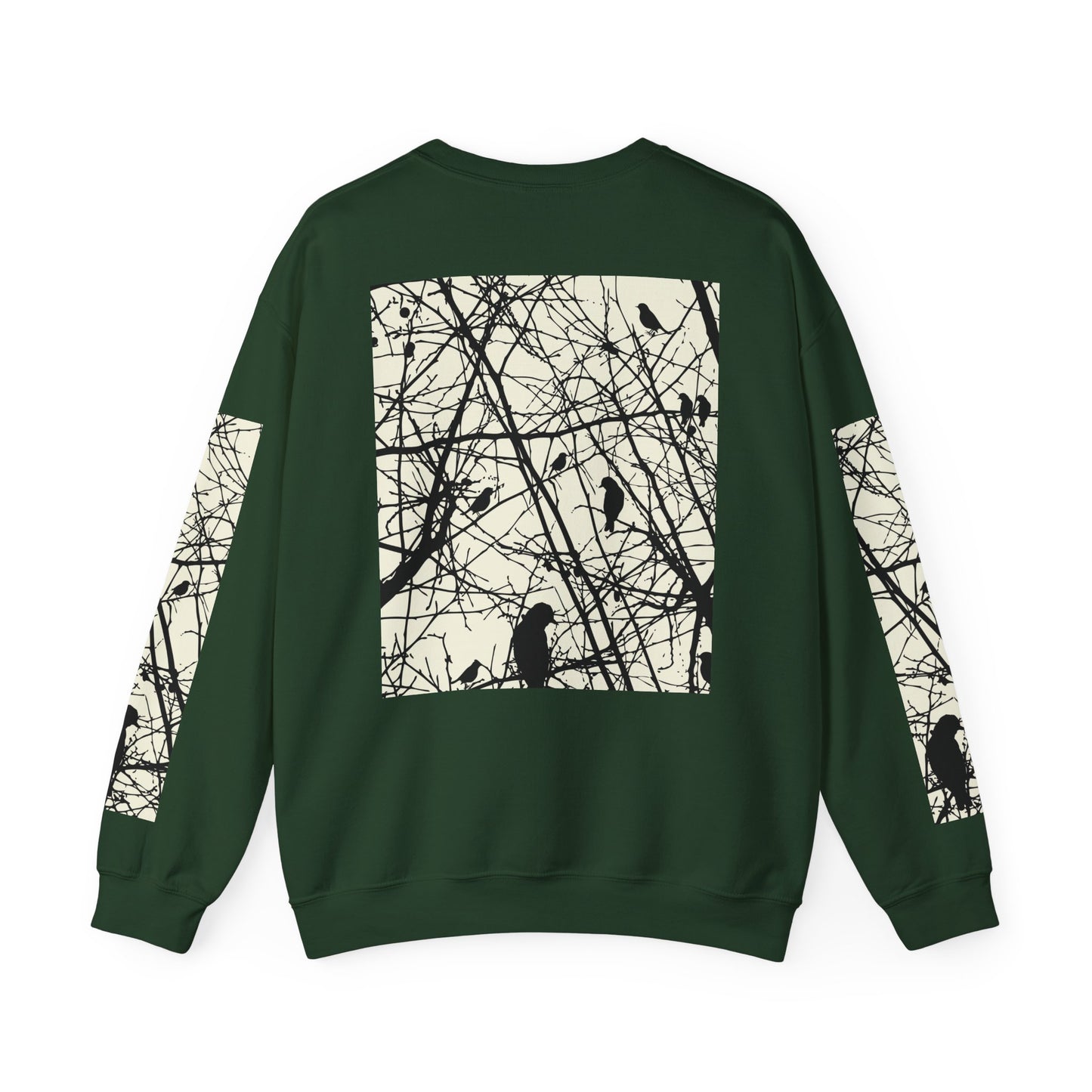 Nature-Inspired Unisex Crewneck Sweatshirt with Bird Print