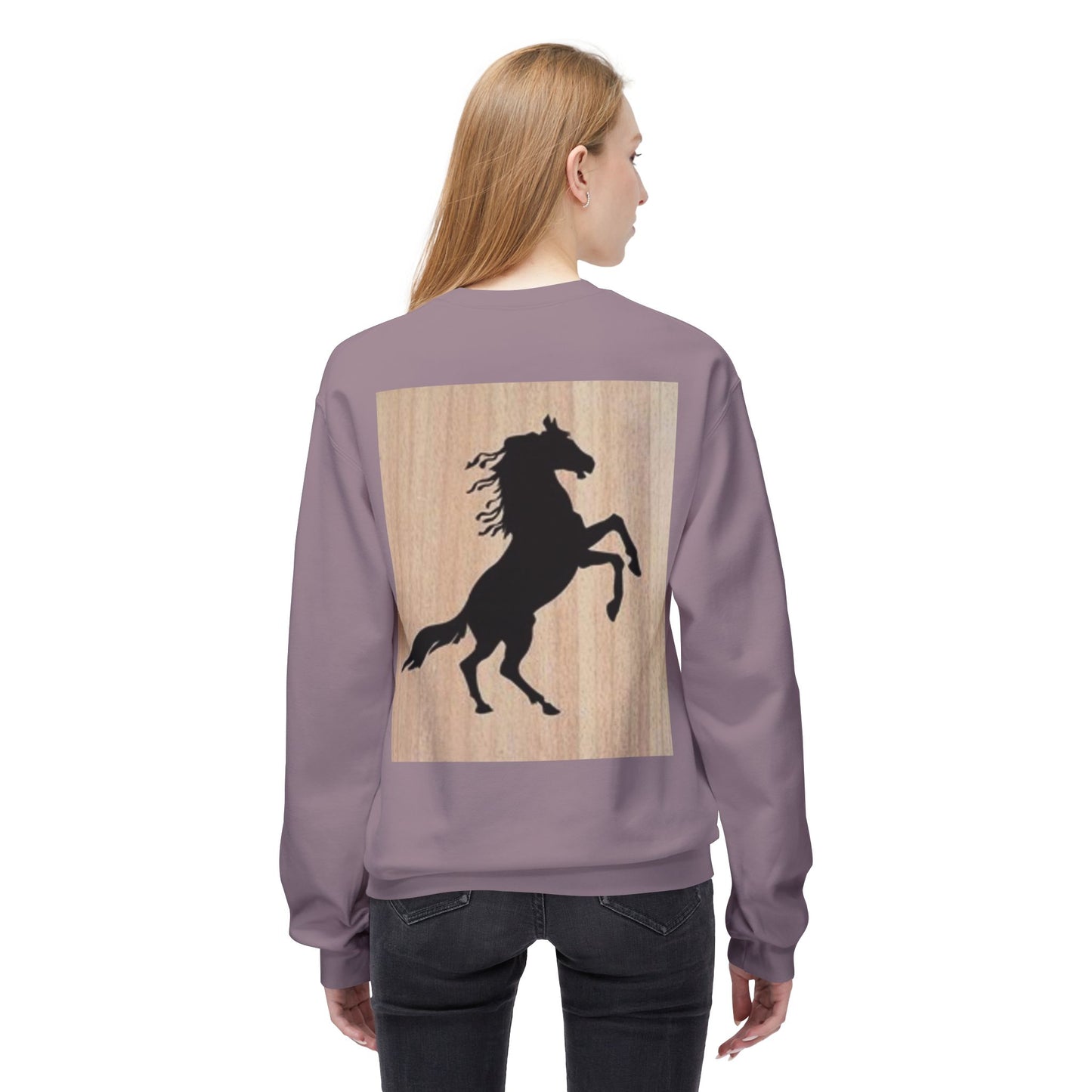 Equestrian Silhouette Fleece Sweatshirt - Perfect for Horse Lovers