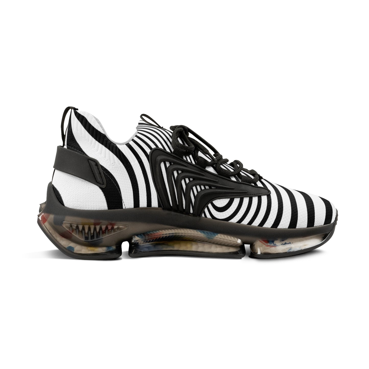 Men's Zebra Striped Mesh Sneakers - Stylish & Breathable Footwear for Every Occasion