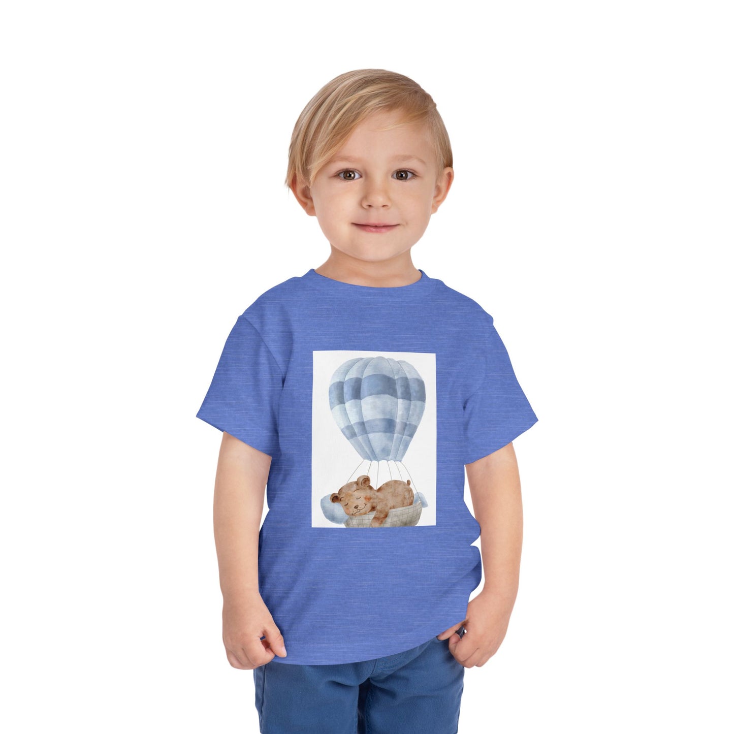 Cute Toddler Tee with Hot Air Balloon and Bear Design - Perfect for Playtime and Special Occasions